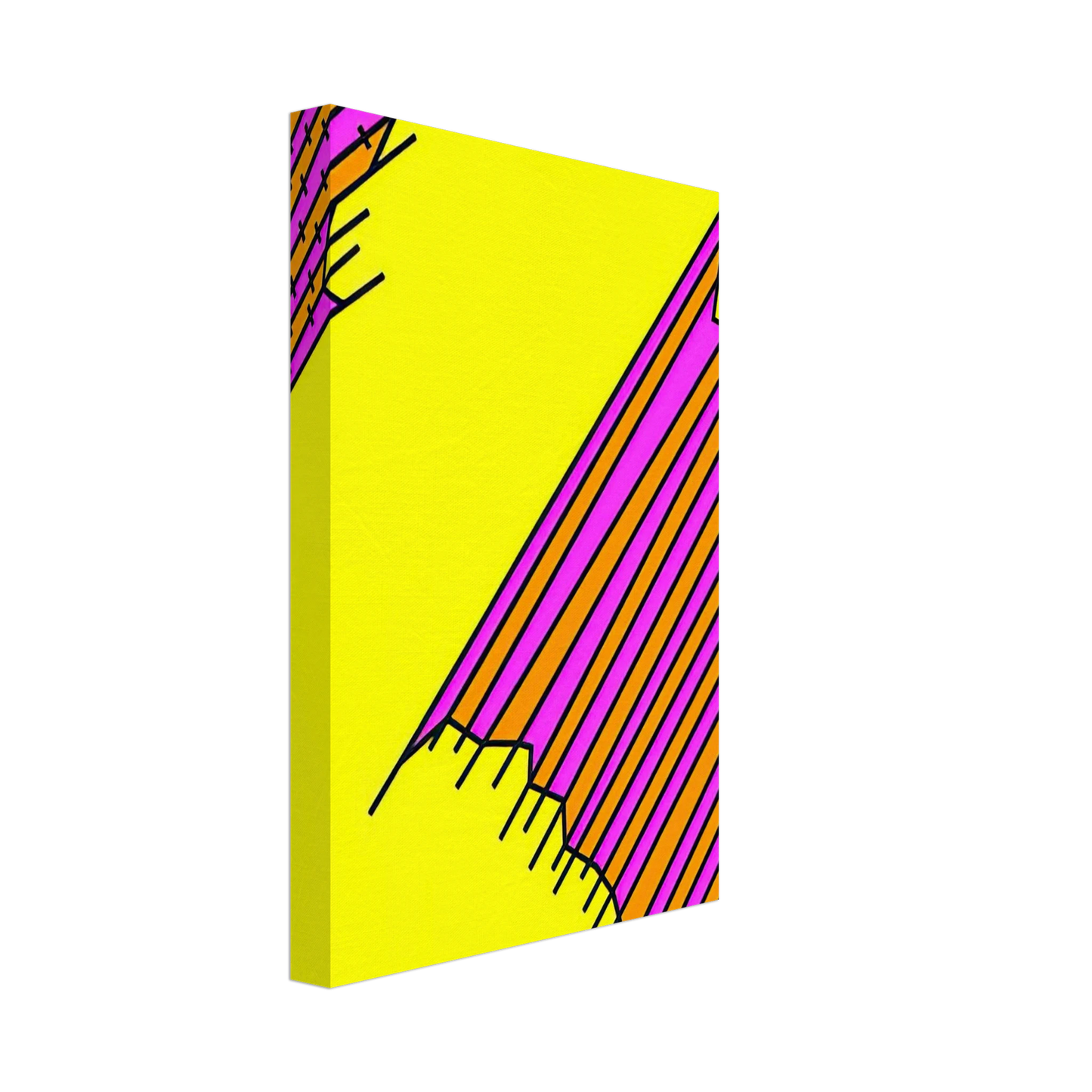 Nicholas Krushenick - Crossover - 1972 Canvas - 40x60 cm / 16x24 inches-canvas