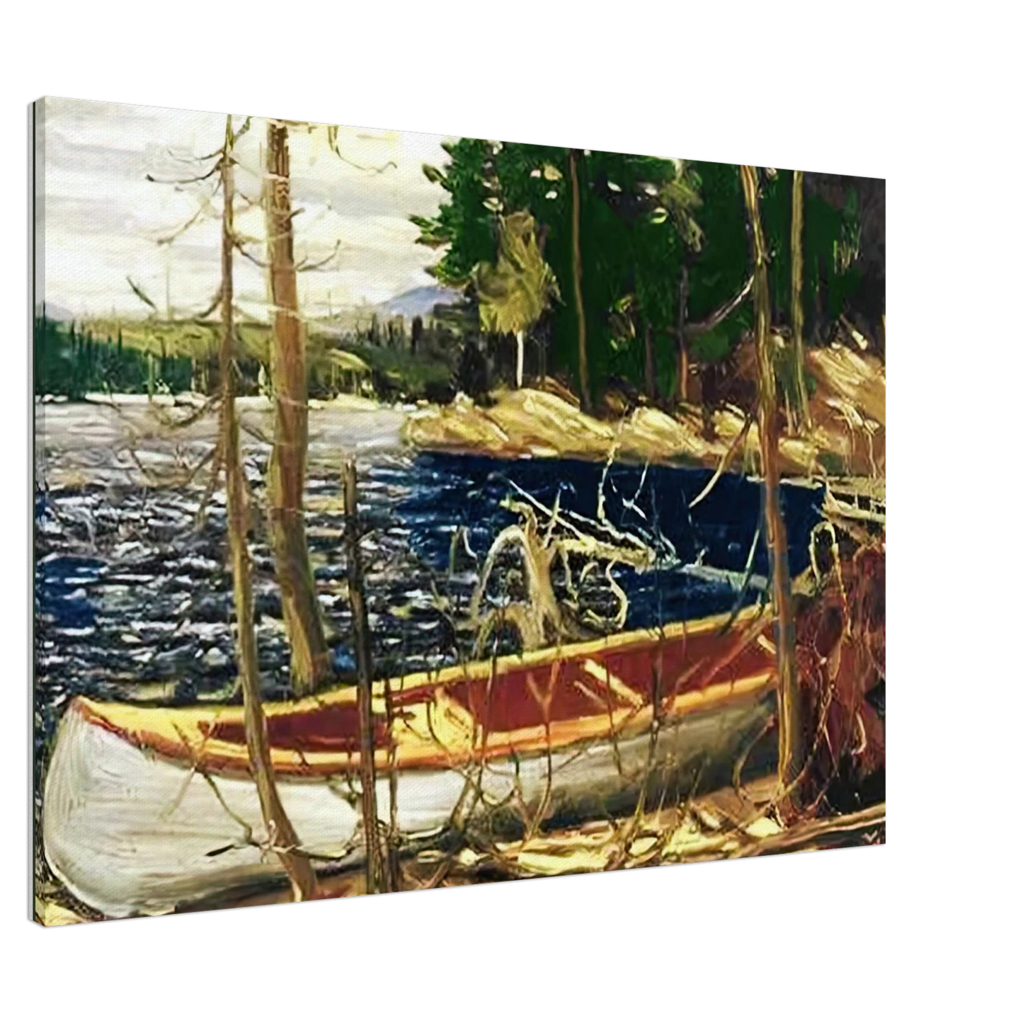 Tom Thomson - THE CANOE 1912 Canvas - 20x30 cm / 8x12 inches-canvas
