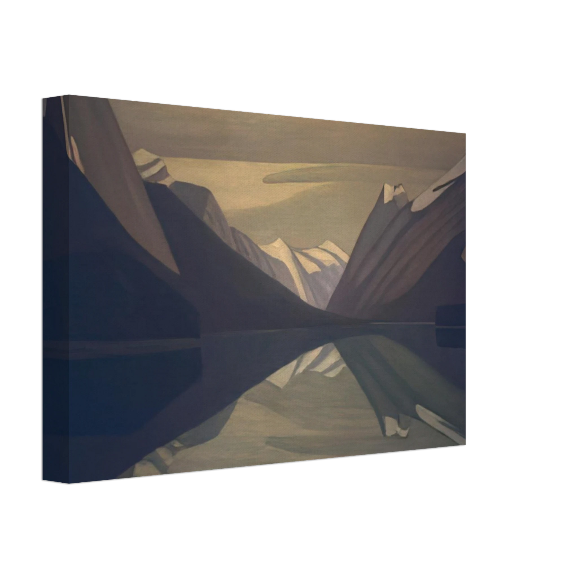 Lawren Harris - Maligne Lake, Jasper Park - 1924 Canvas - 40x60 cm / 16x24 inches-canvas