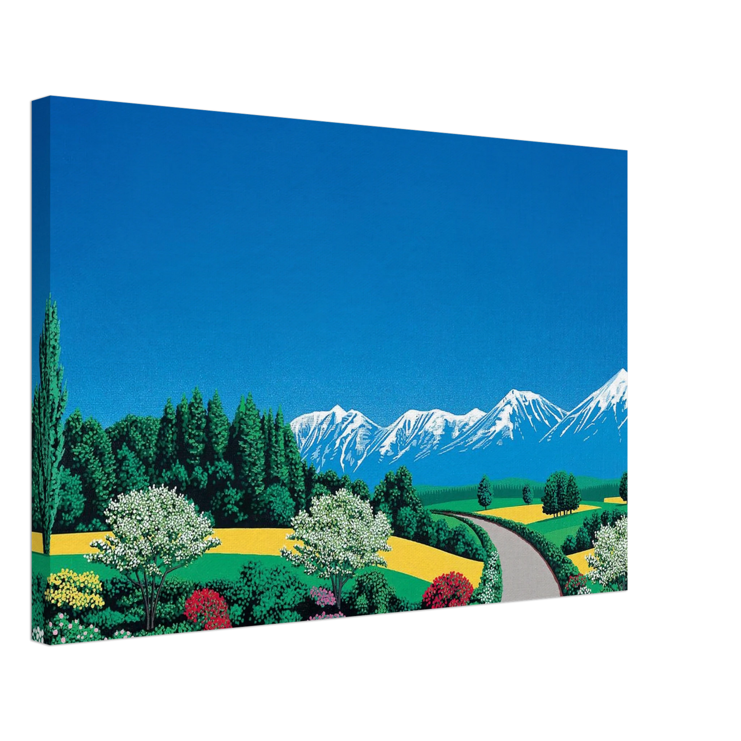 Hiroshi Nagai - Elv Alps Canvas - 70x100 cm / 28x40 inches-canvas