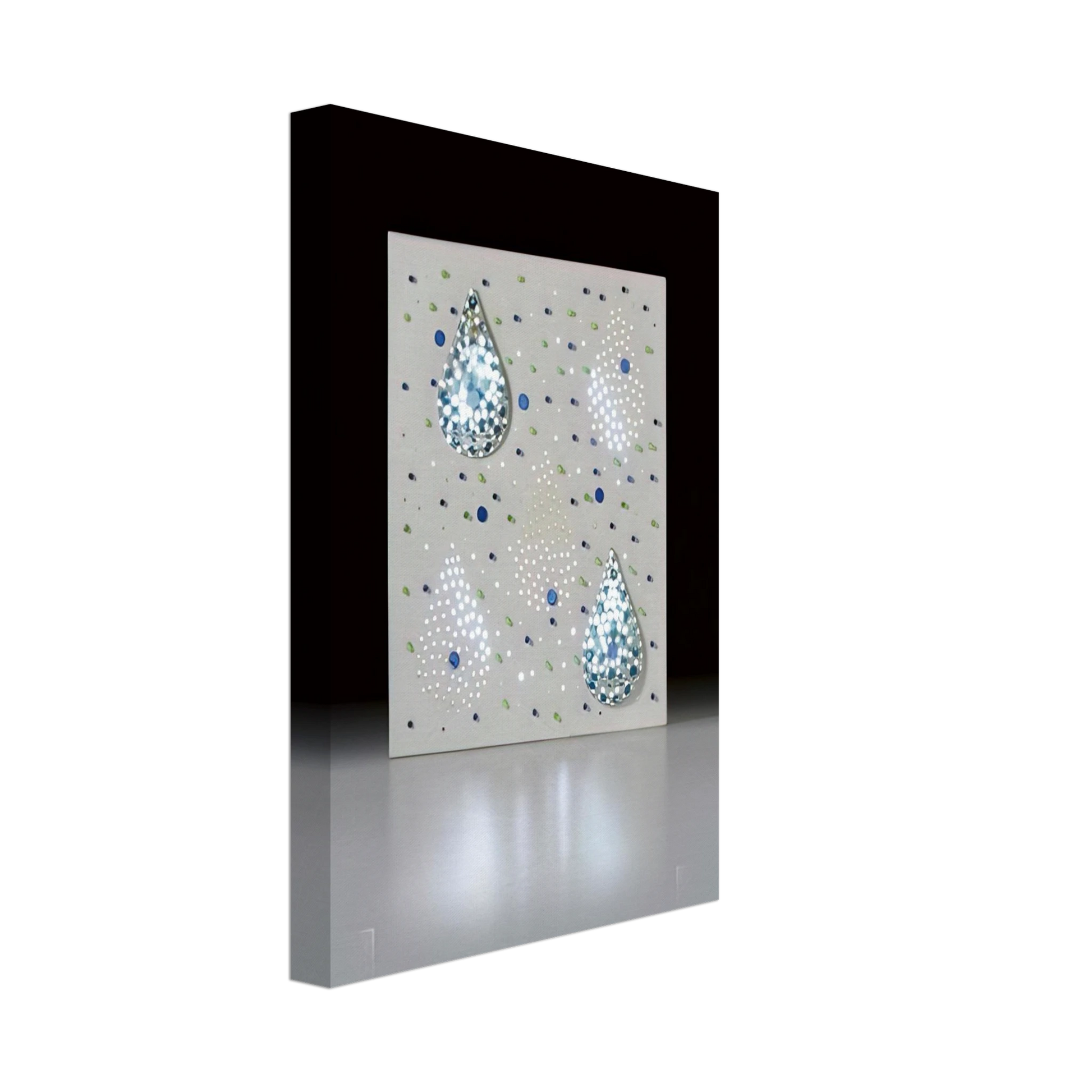 Gyula Kosice - Luminica con dos gotas Composicion con gotas de agua - 1970 Canvas - 40x60 cm / 16x24 inches-canvas