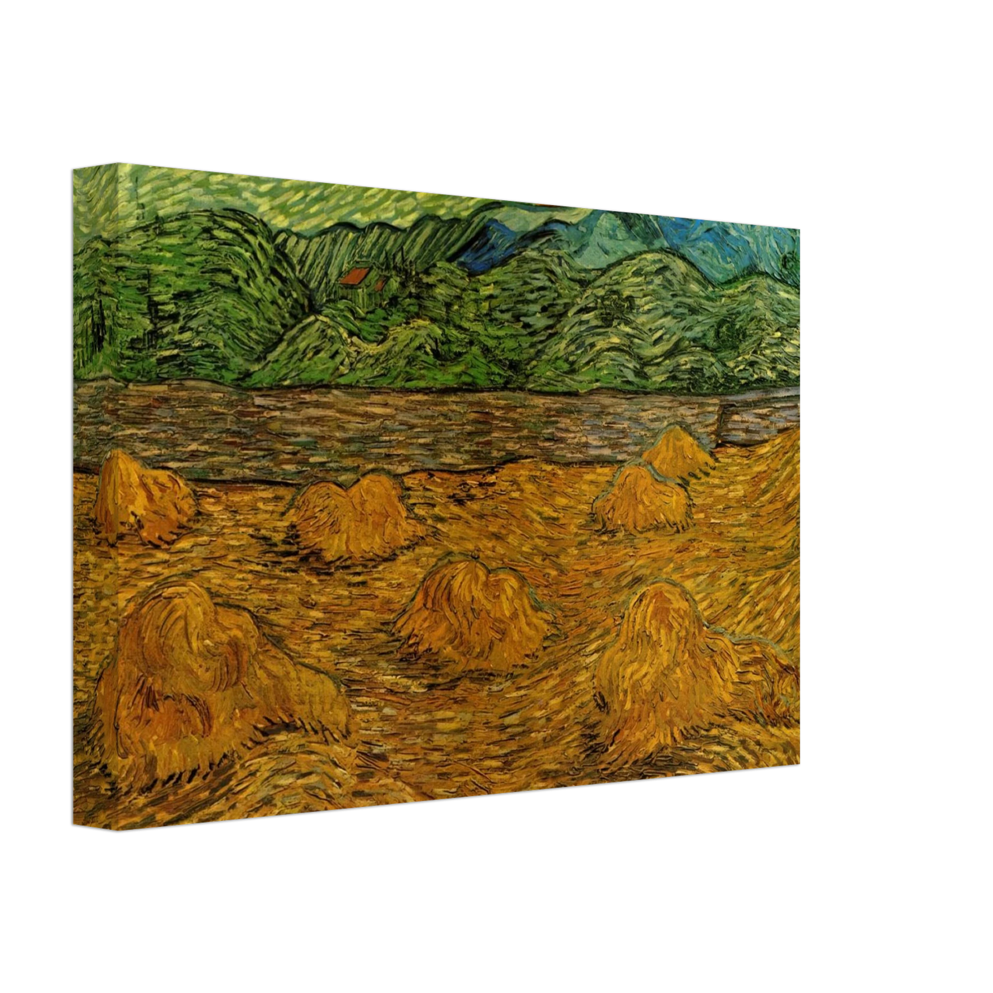 Vincent van Gogh - Evening Landscape with Rising Moon Canvas - 70x100 cm / 28x40 inches-canvas