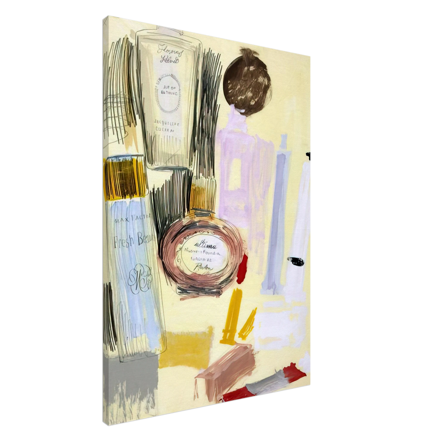 Andy Warhol - Untitled  Beauty Products  Canvas - 20x30 cm / 8x12 inches-canvas