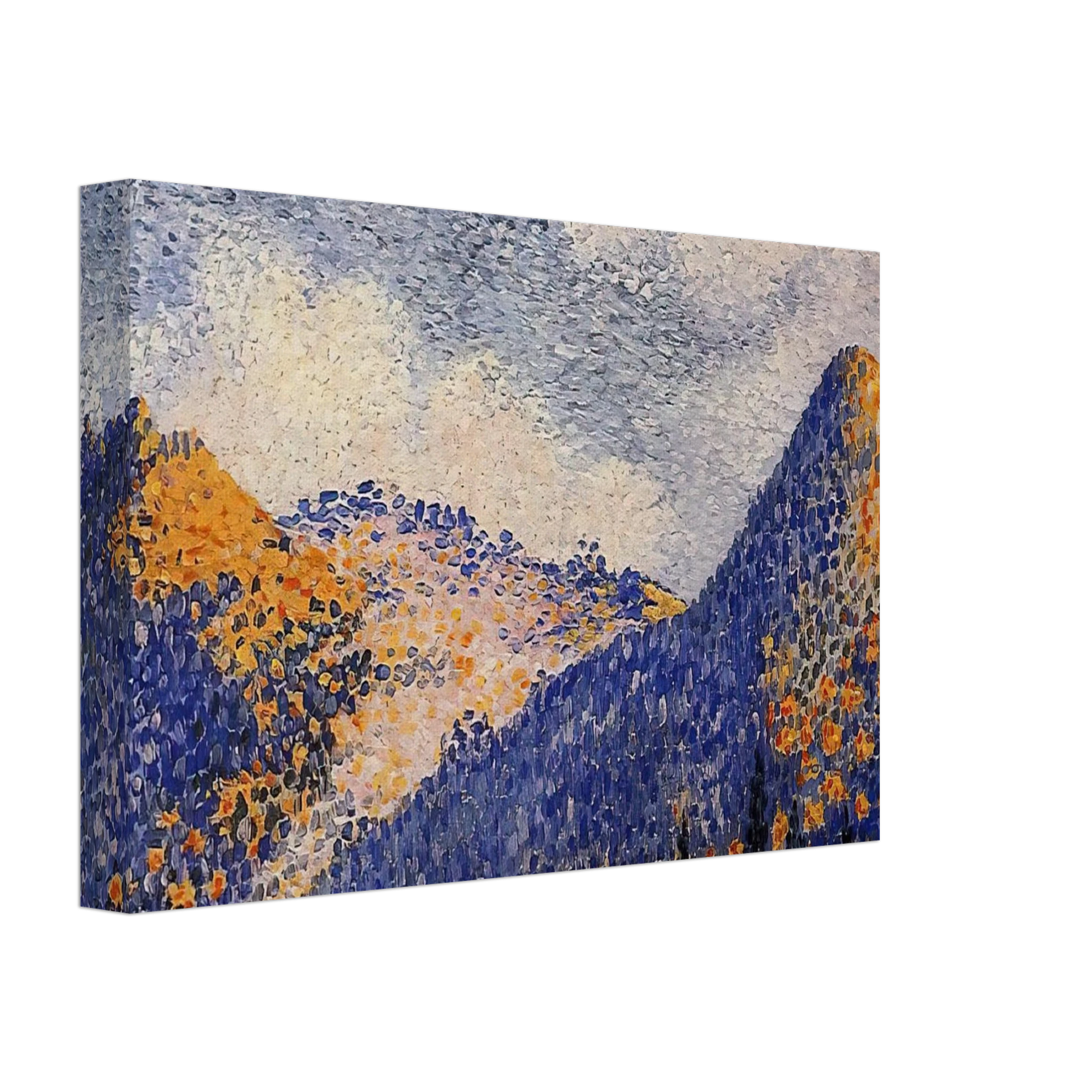 Henri-Edmond Cross - Landscape, the Little Maresque Mountains Canvas - 70x100 cm / 28x40 inches-canvas