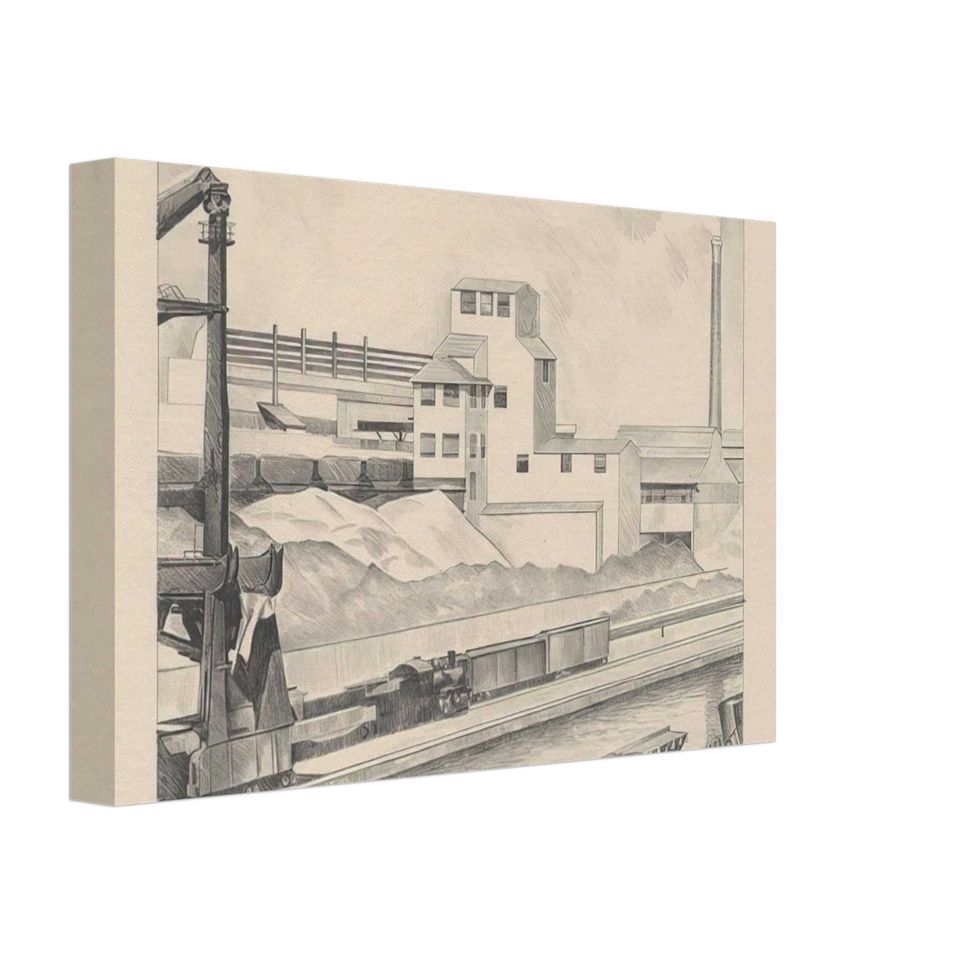 Charles Sheeler - Industrial Series, #1 - 1928 Canvas - 40x60 cm / 16x24 inches-canvas