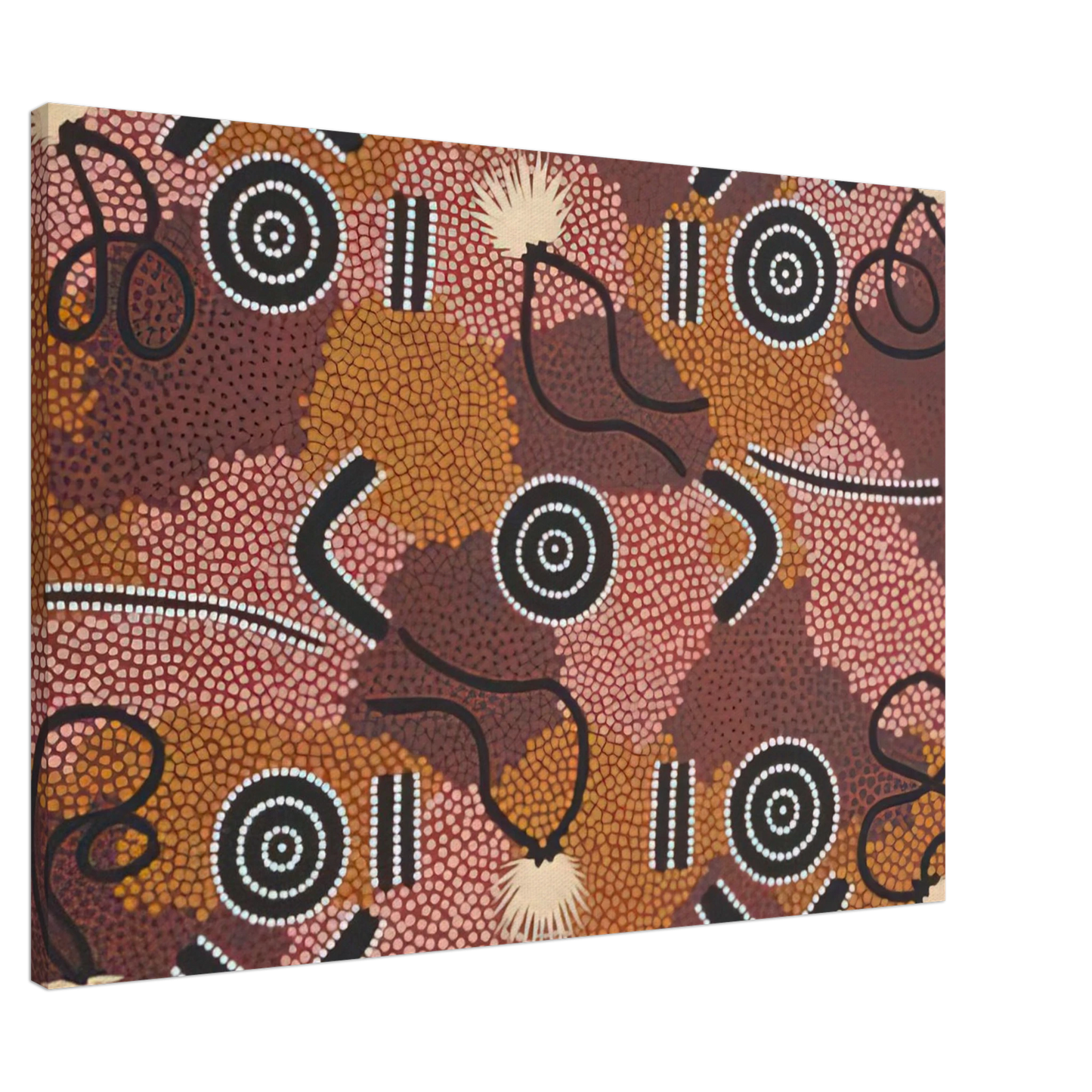 Clifford Possum Tjapaltjarri - Bodypaint Designs - 1985 Canvas - 20x30 cm / 8x12 inches-canvas
