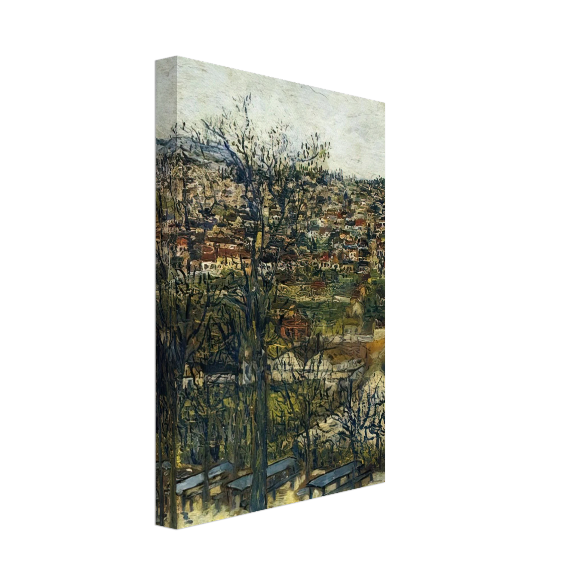 Maurice Utrillo - BENCHES AT MONTMAGNY VAL D OISE Canvas - 70x100 cm / 28x40 inches-canvas