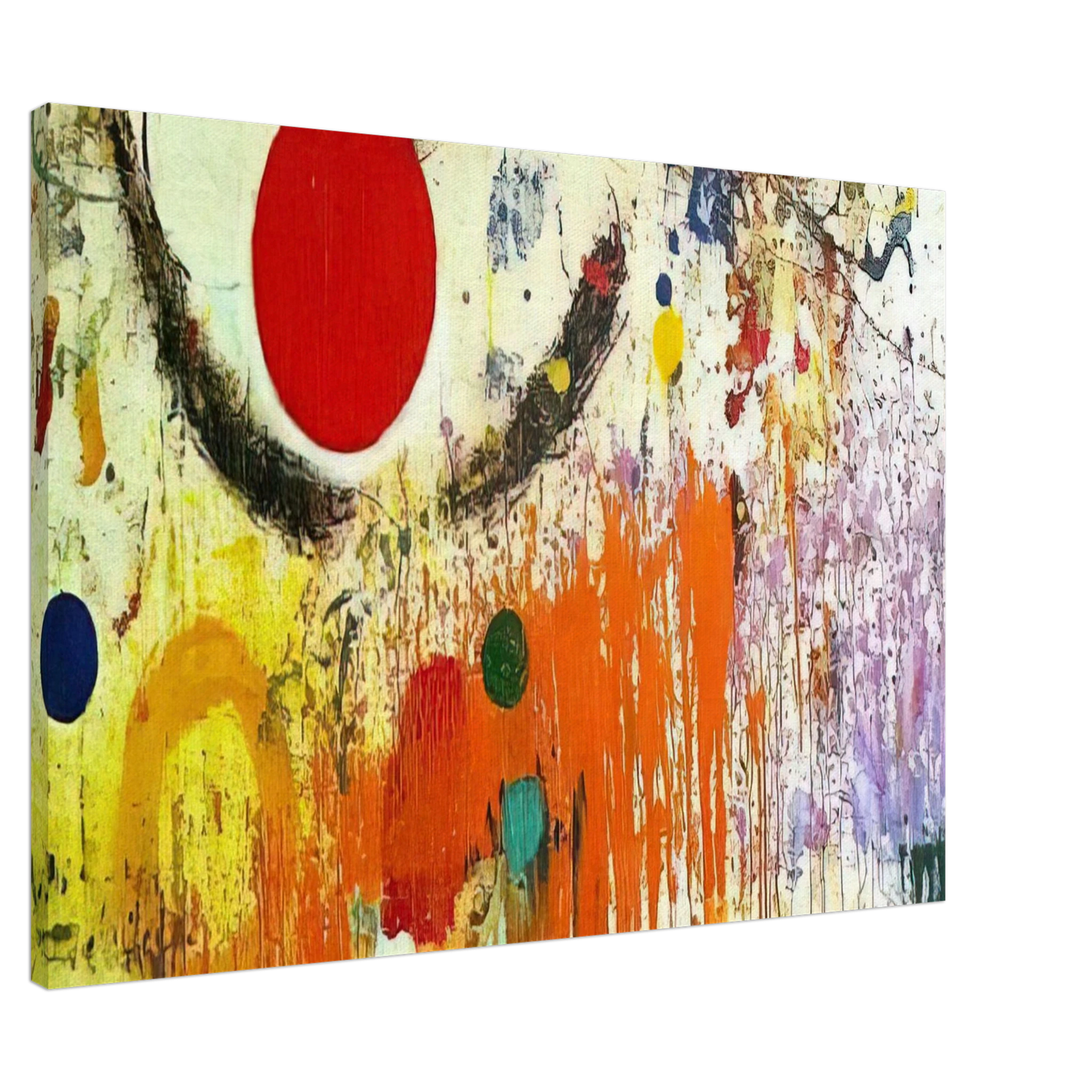 Taro Yamamoto - UNTITLED 1972 Canvas - 20x30 cm / 8x12 inches-canvas