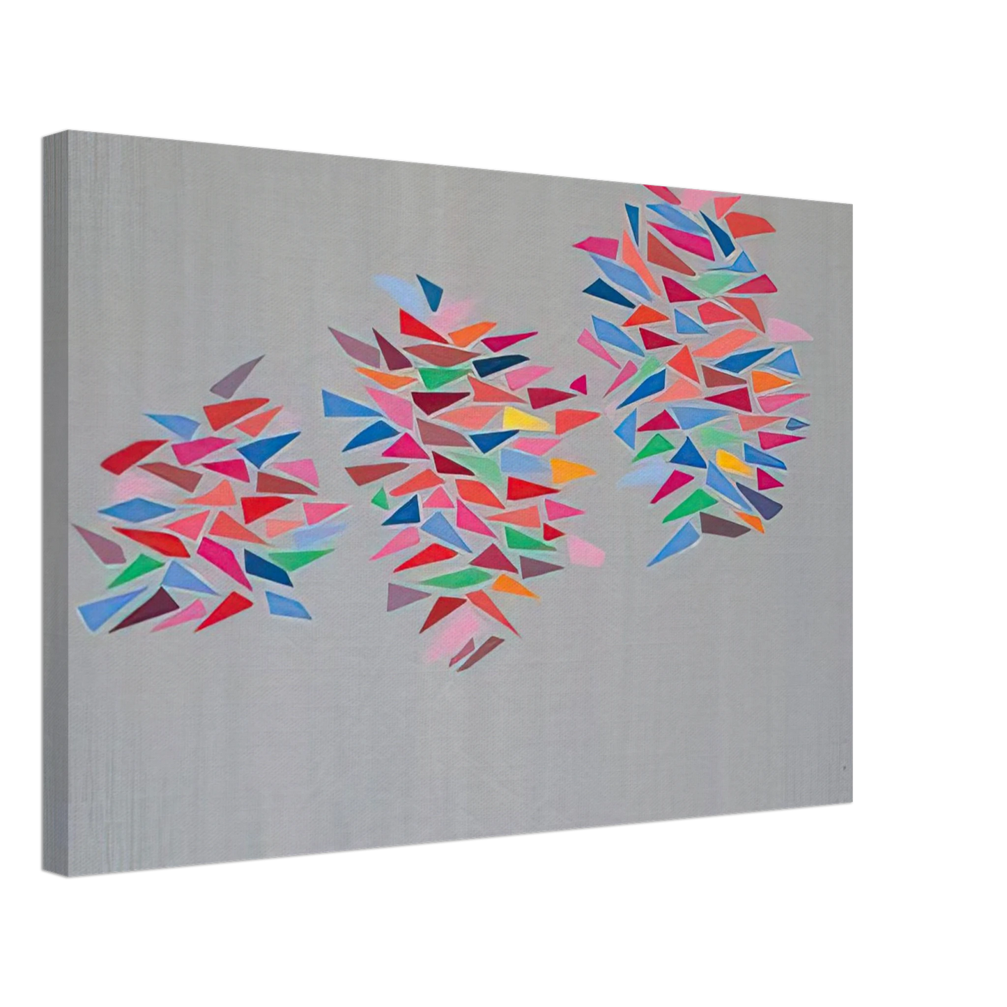 Robert Goodnough - Colors on Gray - 1976 Canvas - 70x100 cm / 28x40 inches-canvas