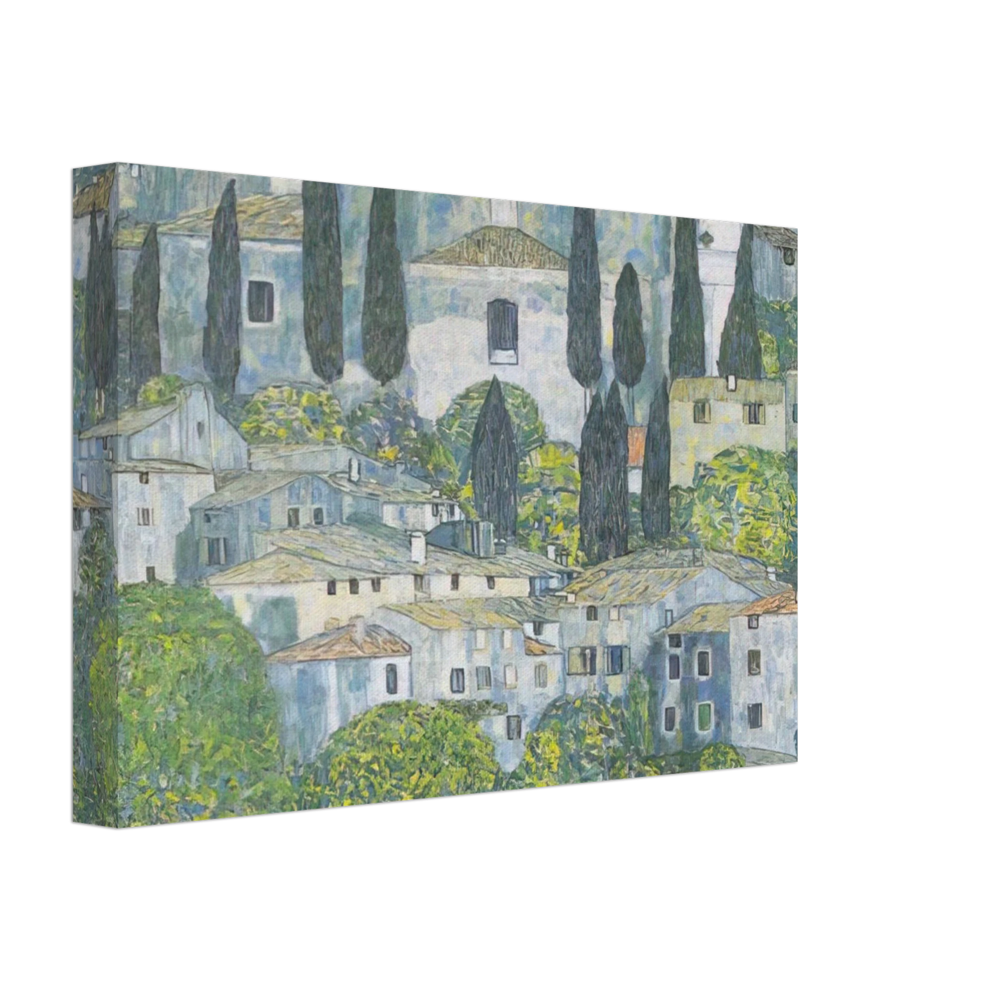 Gustav Klimt - CHRURCH IN CASSONE 1913 Canvas - 40x60 cm / 16x24 inches-canvas