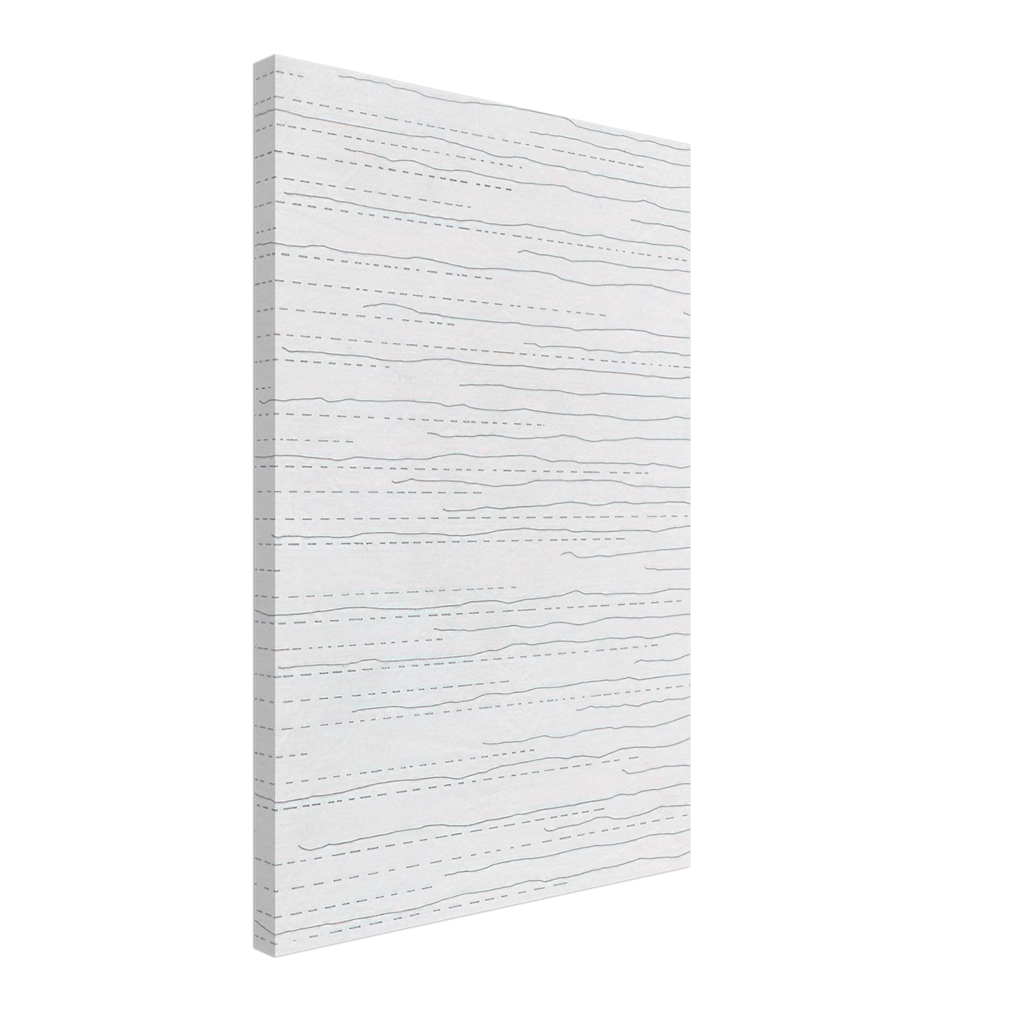 Sol LeWitt - Alternate Not-Straight Lines From the Right Side and Broken Lines From the Left Side of Random Length Canvas - 40x60 cm / 16x24 inches-canvas