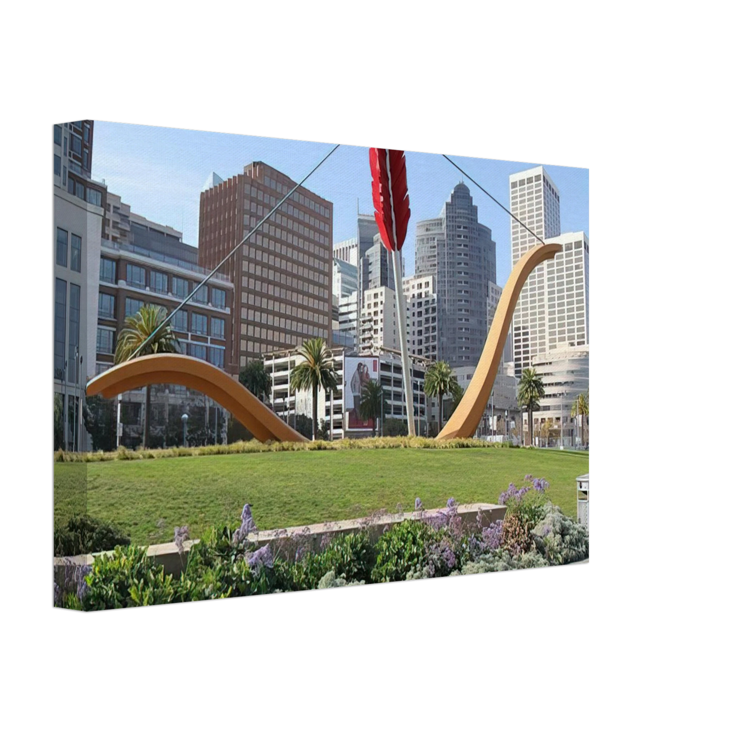 Claes Oldenburg - CUPID S SPAN COLLABORATION WITH VAN BRUGGEN 2002 Canvas - 40x60 cm / 16x24 inches-canvas