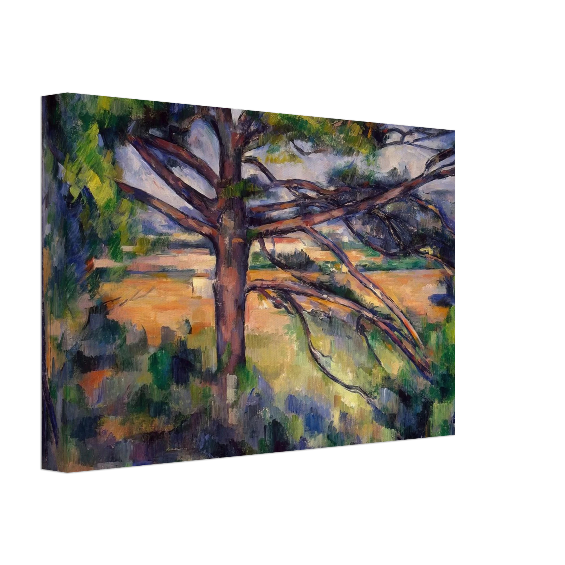 Paul Cezanne - Large Pine and Red Earth Canvas - 40x60 cm / 16x24 inches-canvas