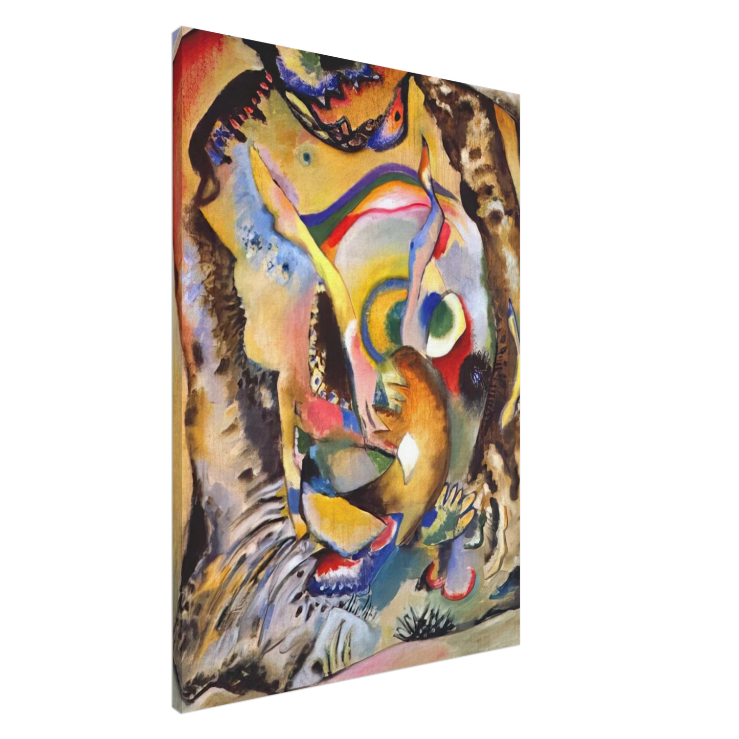 Wassily Kandinsky - PAINTING ON LIGHT GROUND 1916 Canvas - 20x30 cm / 8x12 inches-canvas