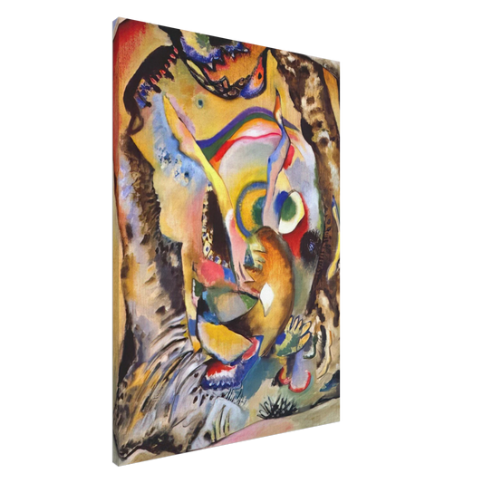 Wassily Kandinsky - PAINTING ON LIGHT GROUND 1916 Canvas - 20x30 cm / 8x12 inches-canvas