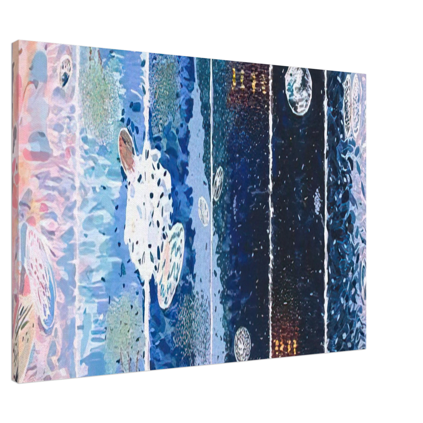 Jennifer Bartlett - At Sea Japan - 1980 Canvas - 20x30 cm / 8x12 inches-canvas