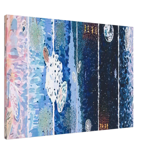 Jennifer Bartlett - At Sea Japan - 1980 Canvas - 20x30 cm / 8x12 inches-canvas