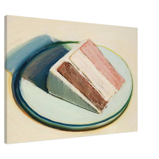 Wayne Thiebaud - Cake Slice - 1979 Canvas - 20x30 cm / 8x12 inches-canvas