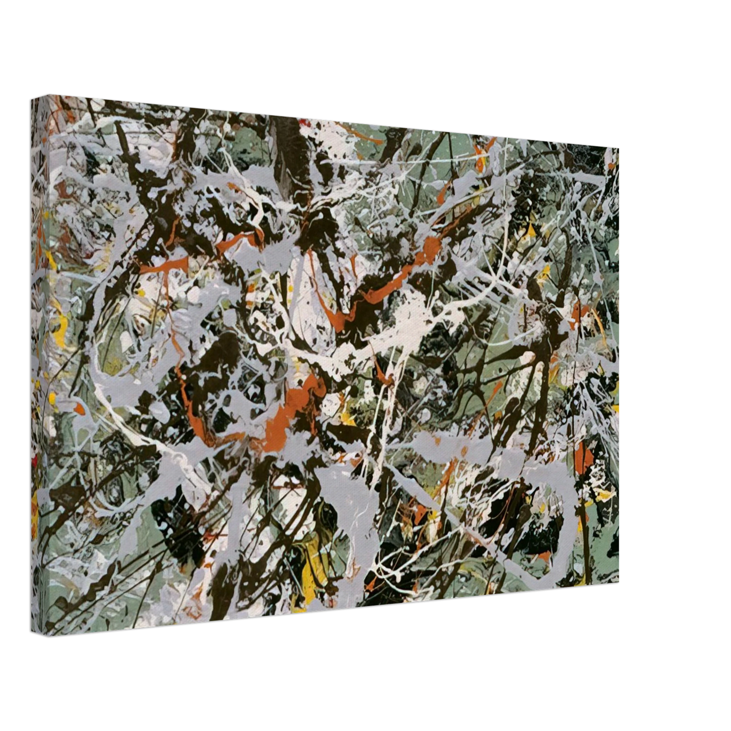 Jackson Pollock - UNTITLED GREEN SILVER 1949 Canvas - 40x60 cm / 16x24 inches-canvas