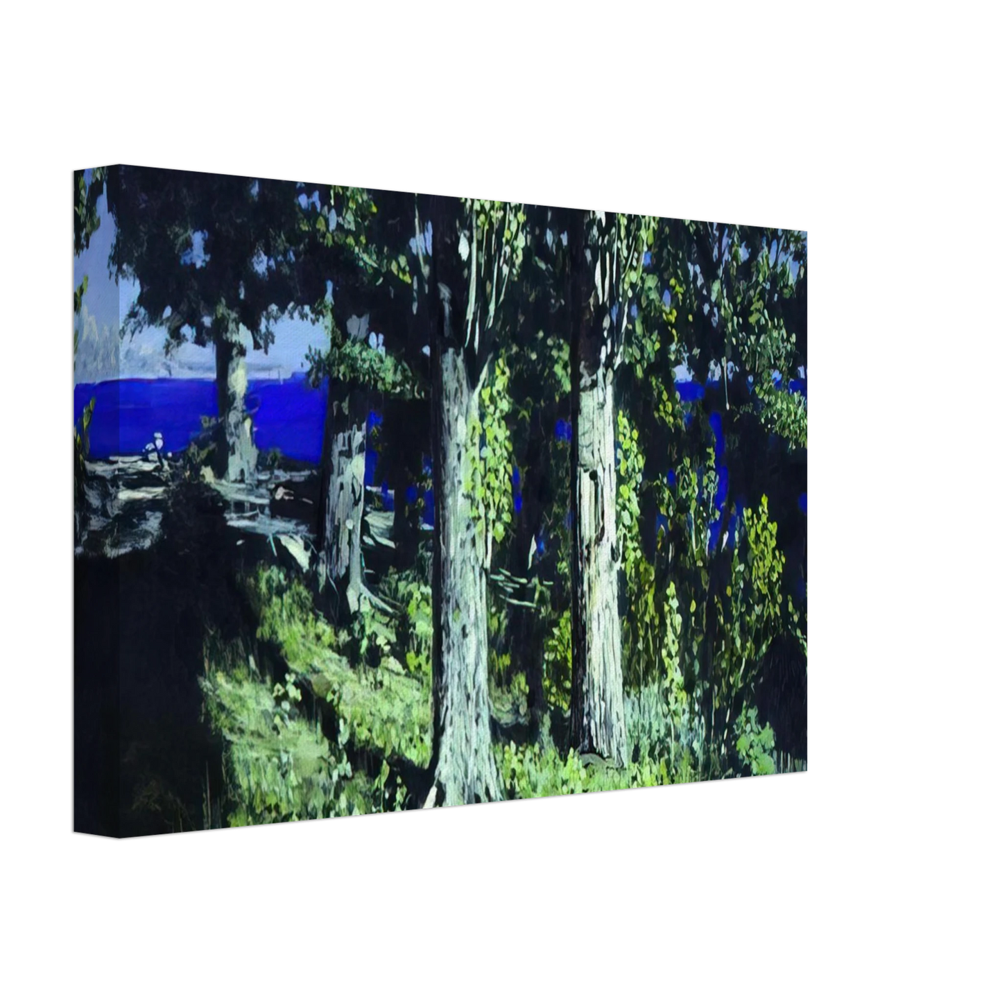 Arkhyp Kuindzhi - Cypresses on a Seashore. The Crimea Canvas - 40x60 cm / 16x24 inches-canvas