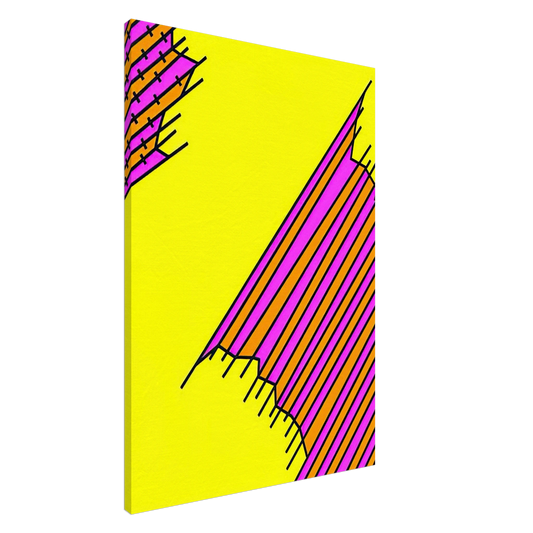 Nicholas Krushenick - Crossover - 1972 Canvas - 20x30 cm / 8x12 inches-canvas