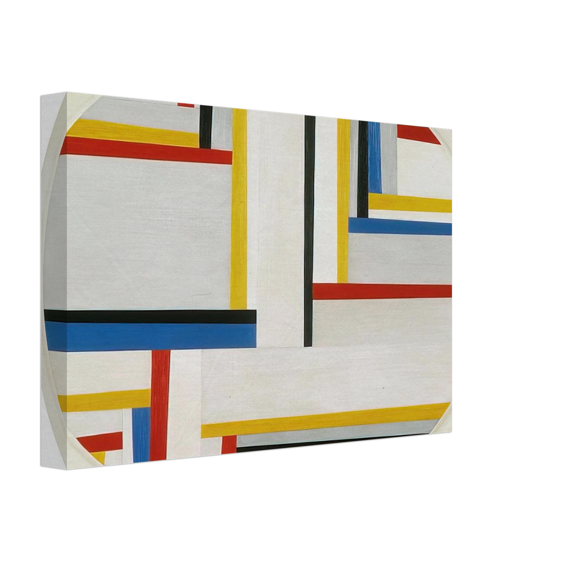 Fritz Glarner - Relational painting, Tondo #4 - 1946 Canvas - 40x60 cm / 16x24 inches-canvas