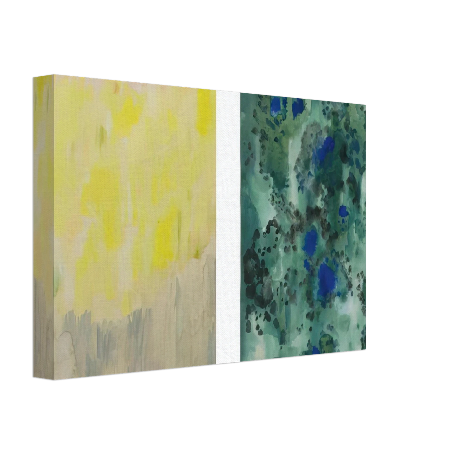 Natalia Goncharova - Harmony in Blue and Green. Abstract Composition - Abstract Art Canvas - 40x60 cm / 16x24 inches-canvas