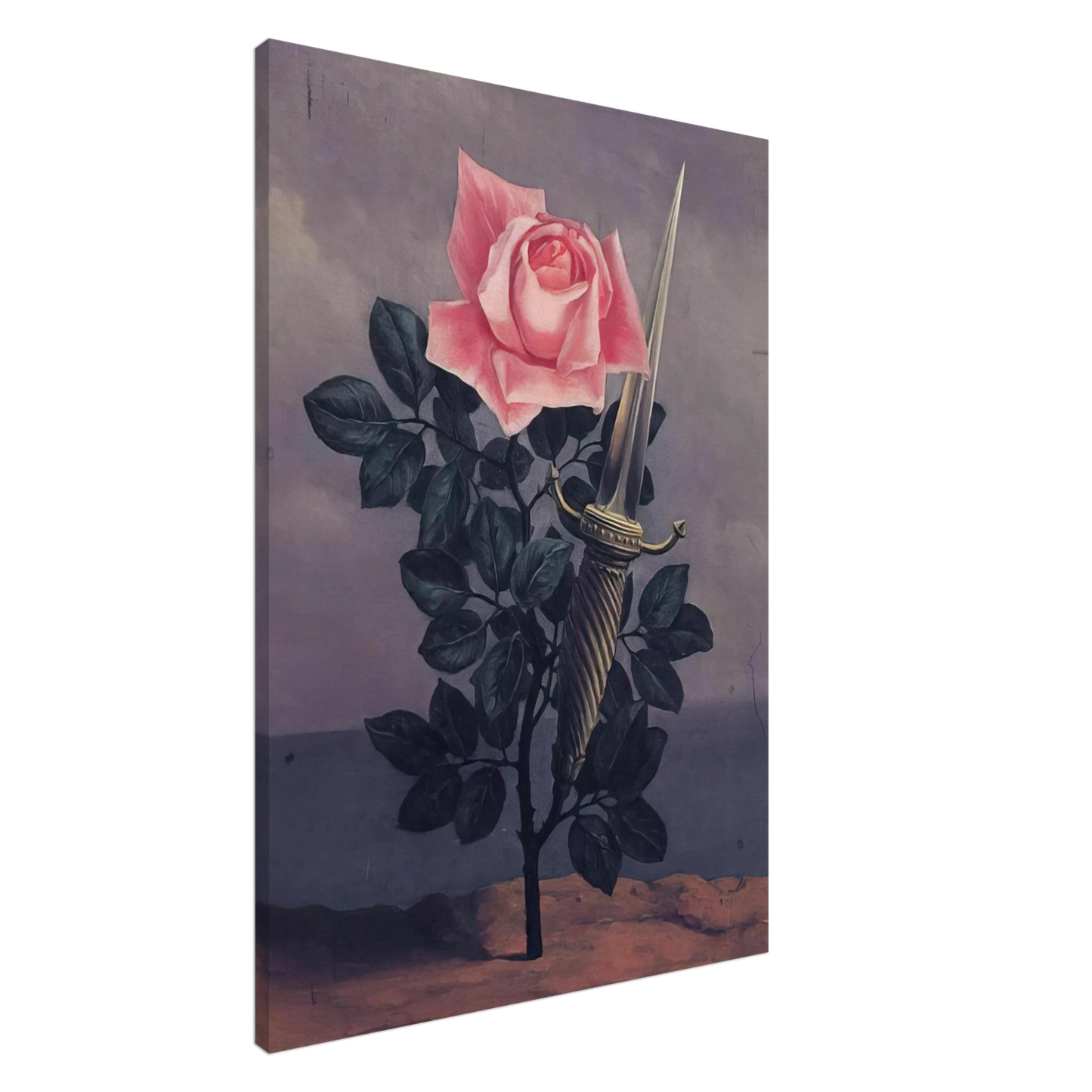 Rene Magritte - THE BLOW TO THE HEART 1952 Canvas - 20x30 cm / 8x12 inches-canvas