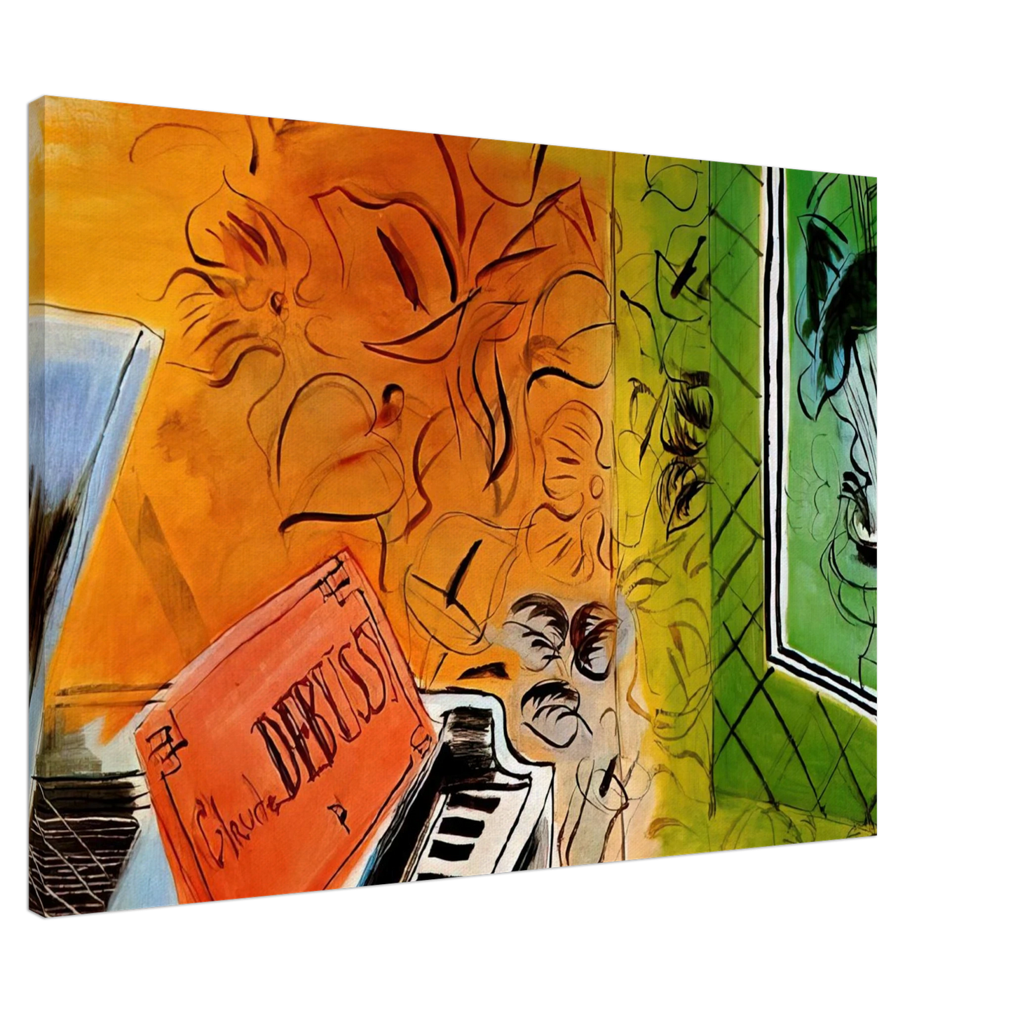 Raoul Dufy - HOMAGE TO CLAUDE DEBUSSY 1952 Canvas - 20x30 cm / 8x12 inches-canvas