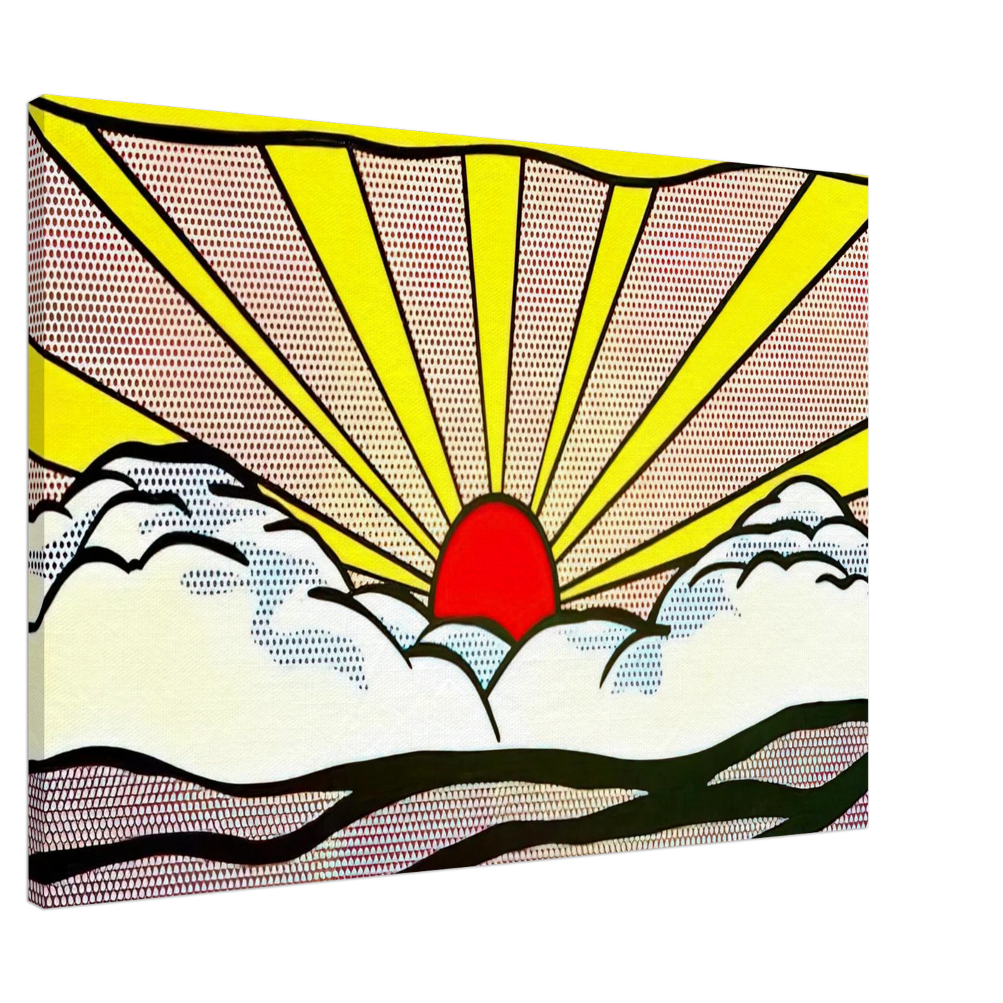 Roy Lichtenstein - SUNRISE 1965 Canvas - 20x30 cm / 8x12 inches-canvas