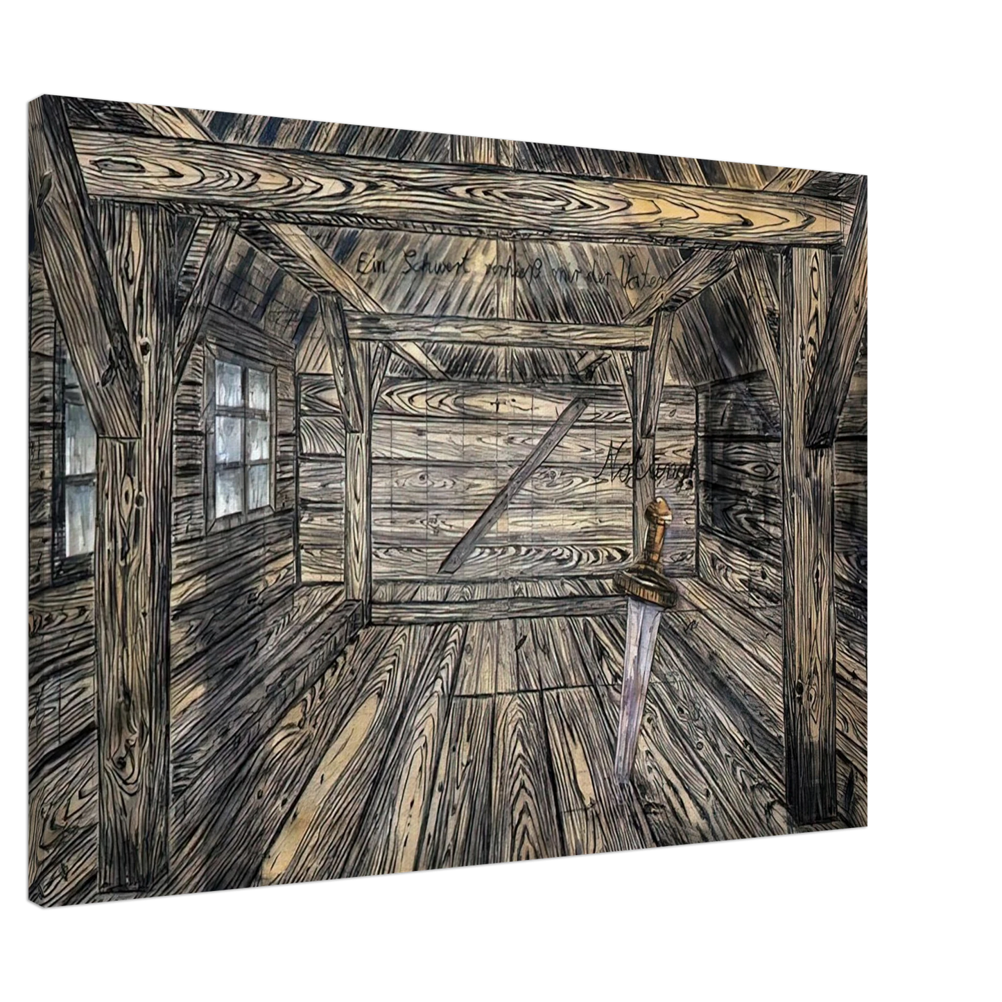 Anselm Kiefer - NOTHUNG 1973 Canvas - 20x30 cm / 8x12 inches-canvas