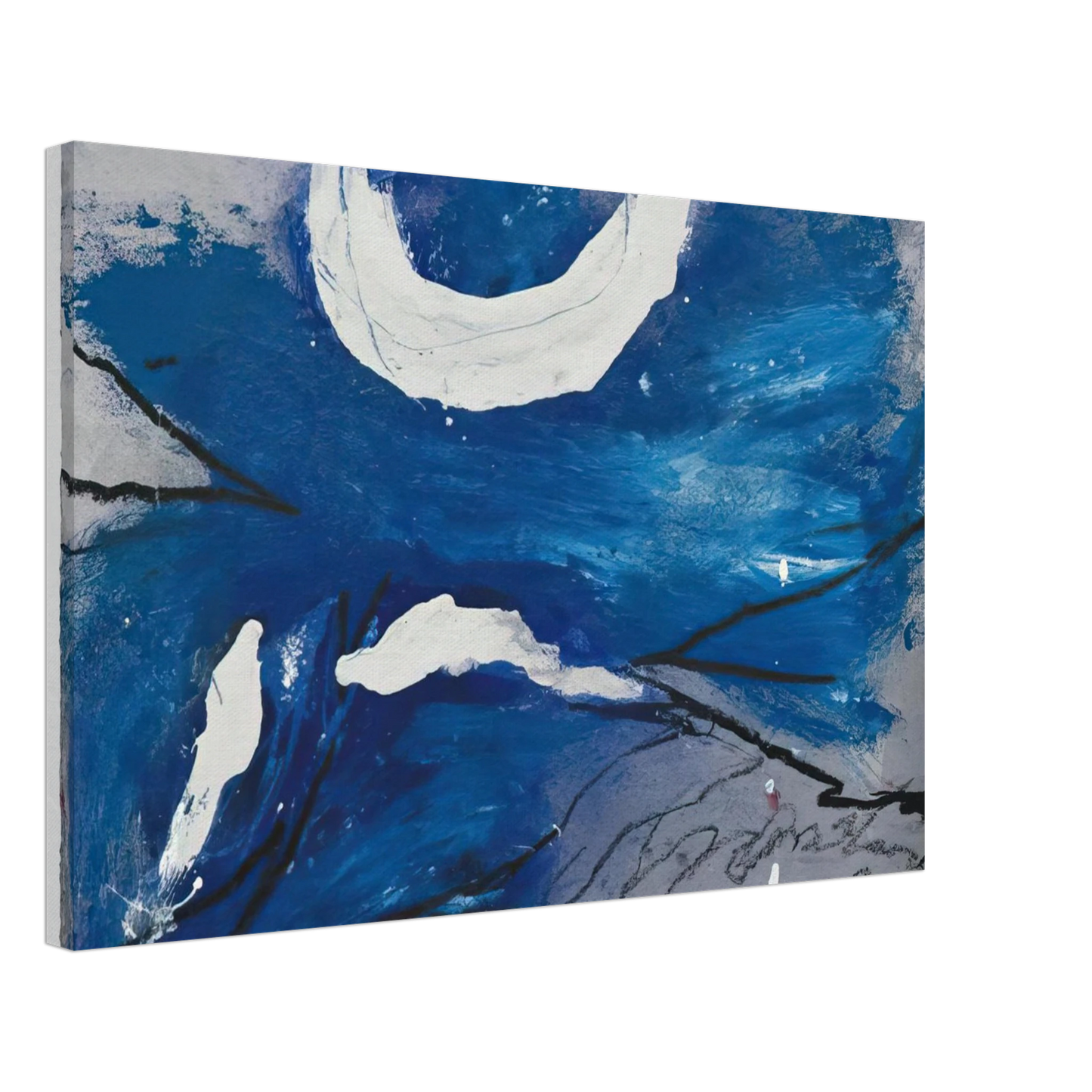 Emil Schumacher - GG-10 - 1991 Canvas - 40x60 cm / 16x24 inches-canvas