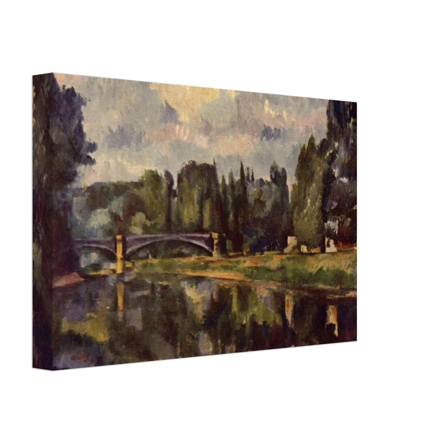 Paul Cezanne - Bridge over the Marne Canvas - 40x60 cm / 16x24 inches-canvas