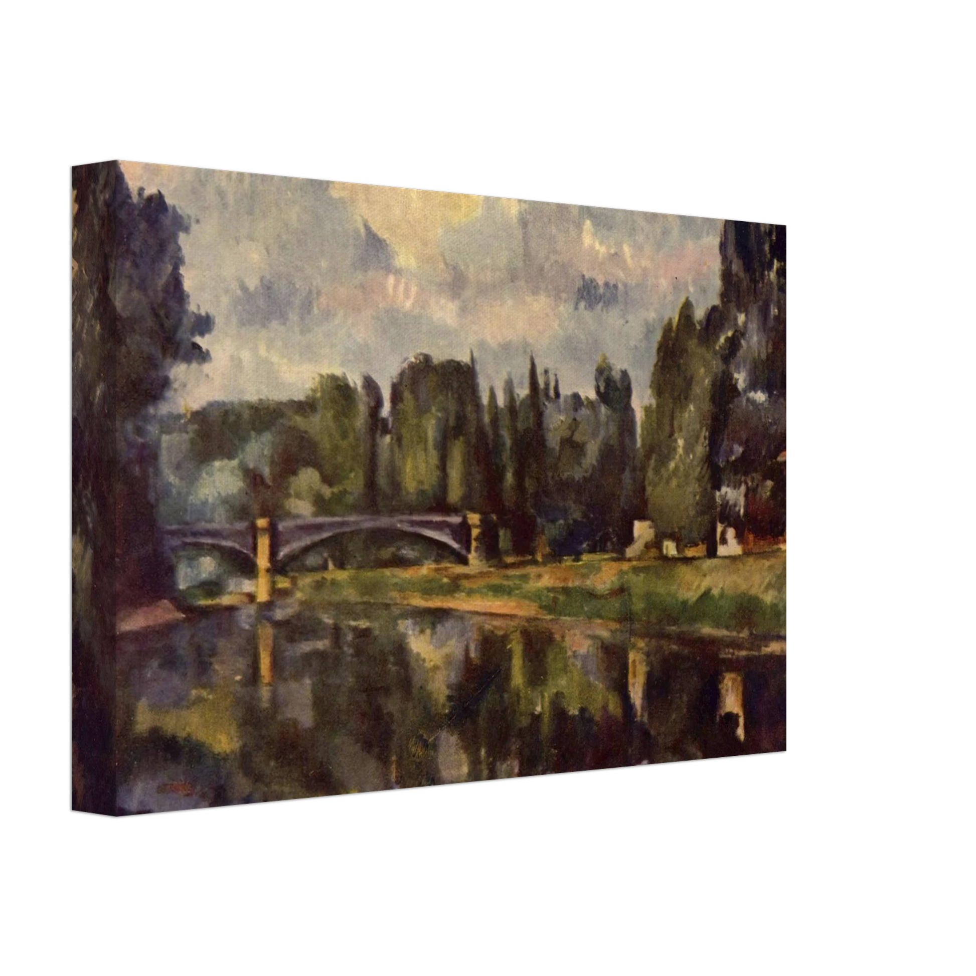 Paul Cezanne - Bridge over the Marne Canvas - 40x60 cm / 16x24 inches-canvas