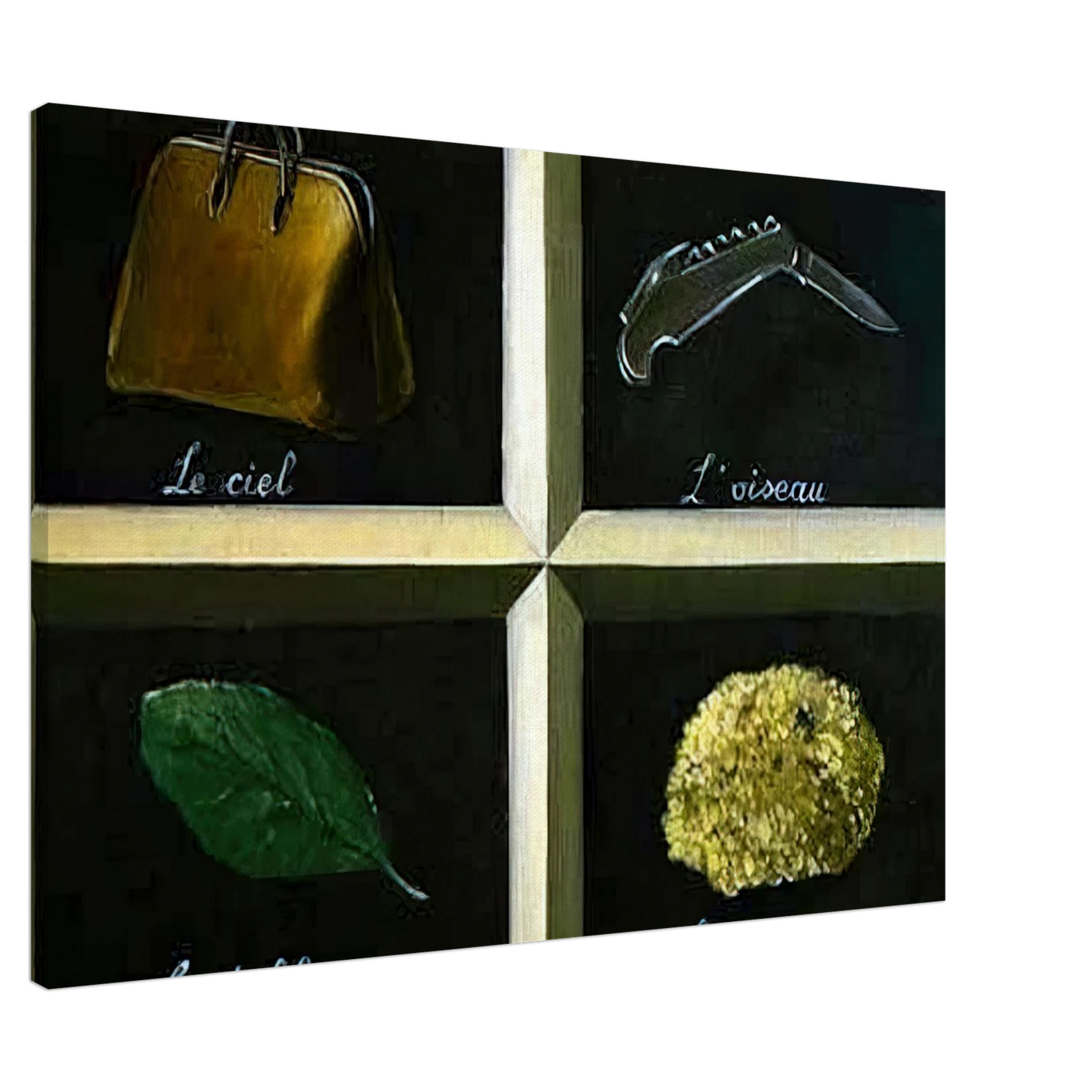 Rene Magritte - THE INTERPRETATION OF DREAMS 1927 Canvas - 20x30 cm / 8x12 inches-canvas