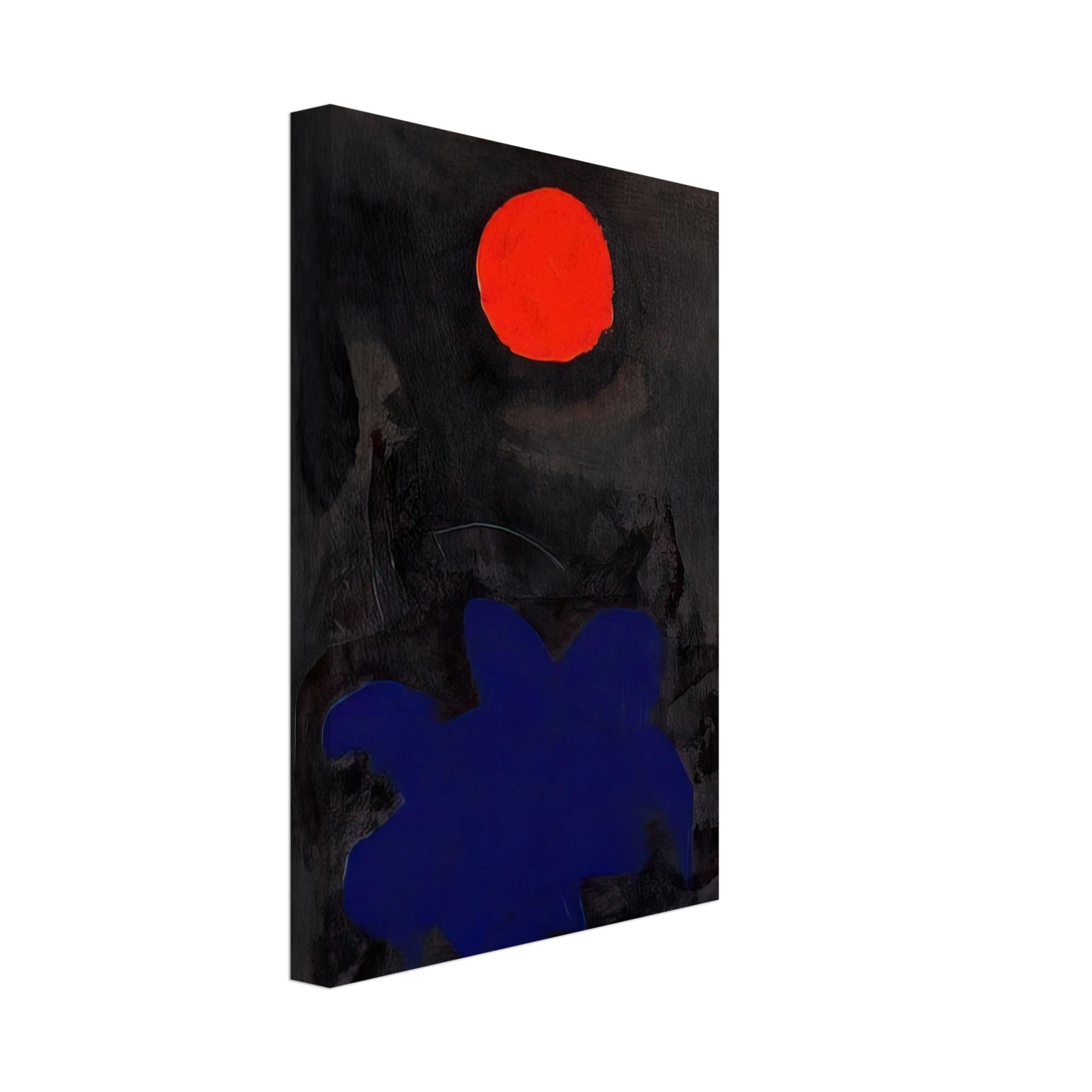 Adolph Gottlieb - Blue on Black - 1970 Canvas - 70x100 cm / 28x40 inches-canvas