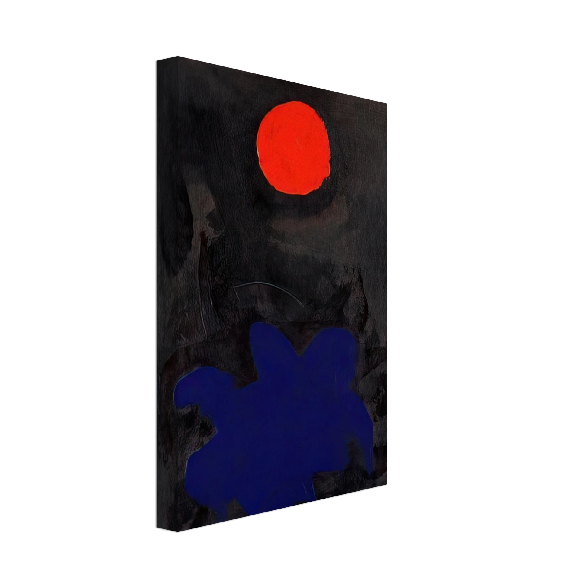 Adolph Gottlieb - Blue on Black - 1970 Canvas - 70x100 cm / 28x40 inches-canvas