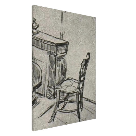 Vincent van Gogh - Chair near the Stove Canvas - 20x30 cm / 8x12 inches-canvas