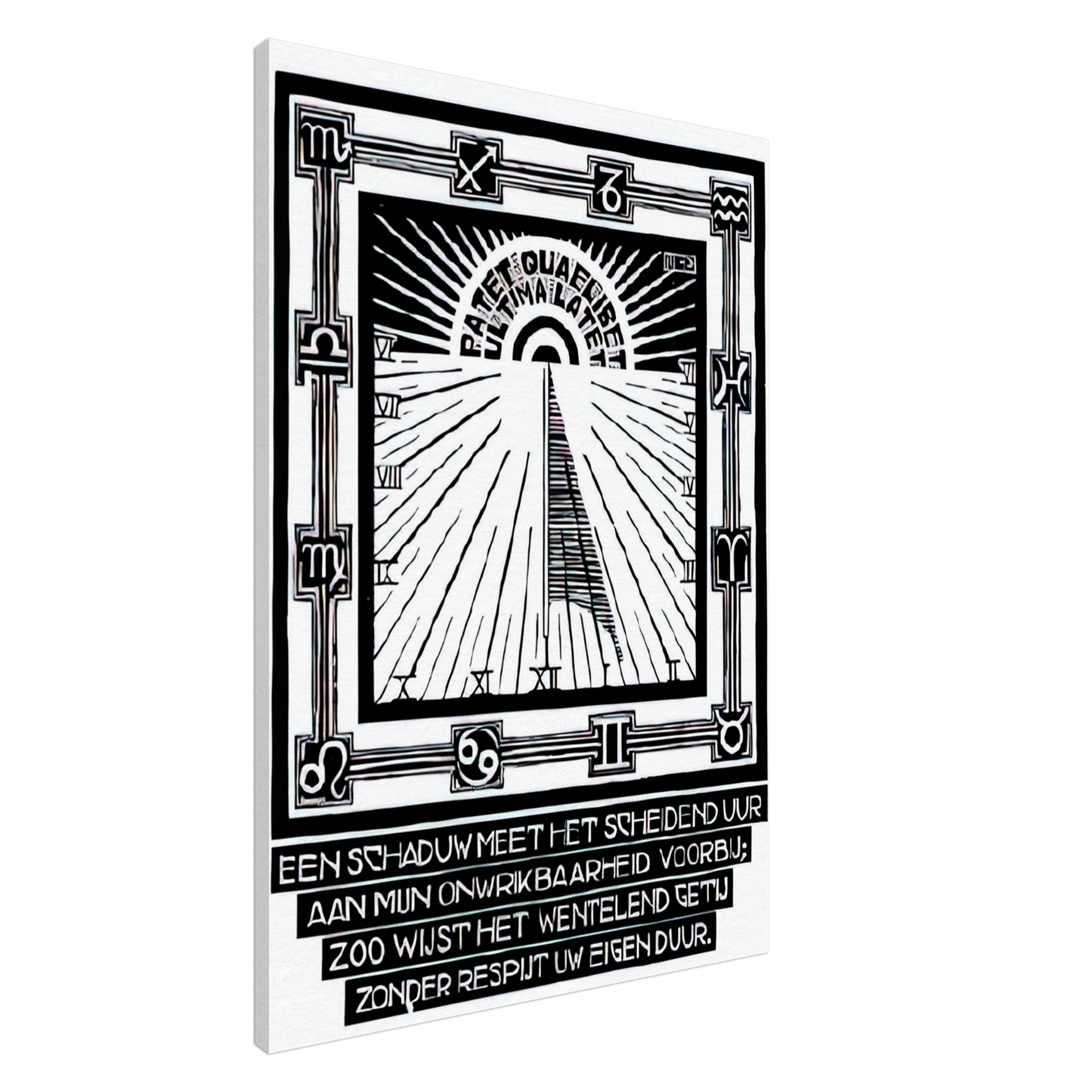 MC Escher - SUNDIAL XXIV EMBLEMATA REJECTED PLATE 1931 Canvas - 20x30 cm / 8x12 inches-canvas