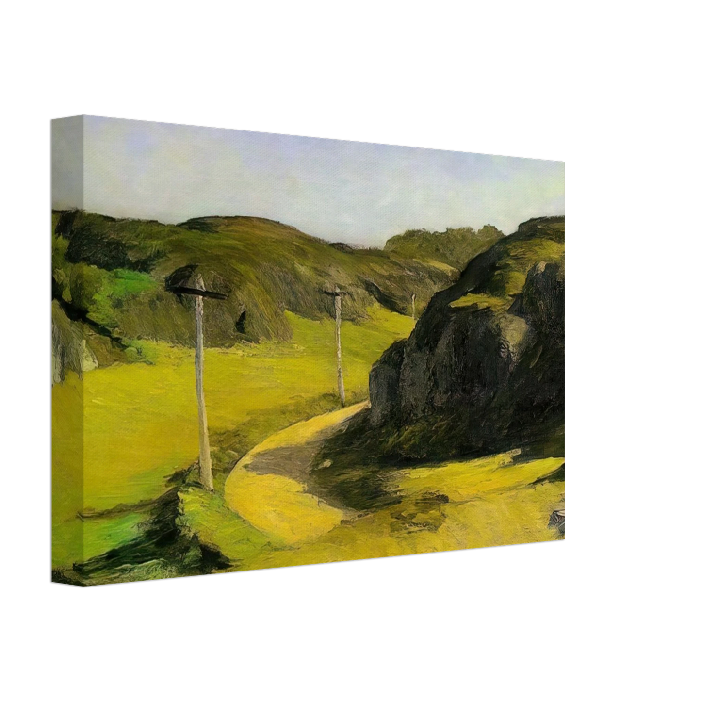 Edward Hopper - Road in Maine Canvas - 40x60 cm / 16x24 inches-canvas