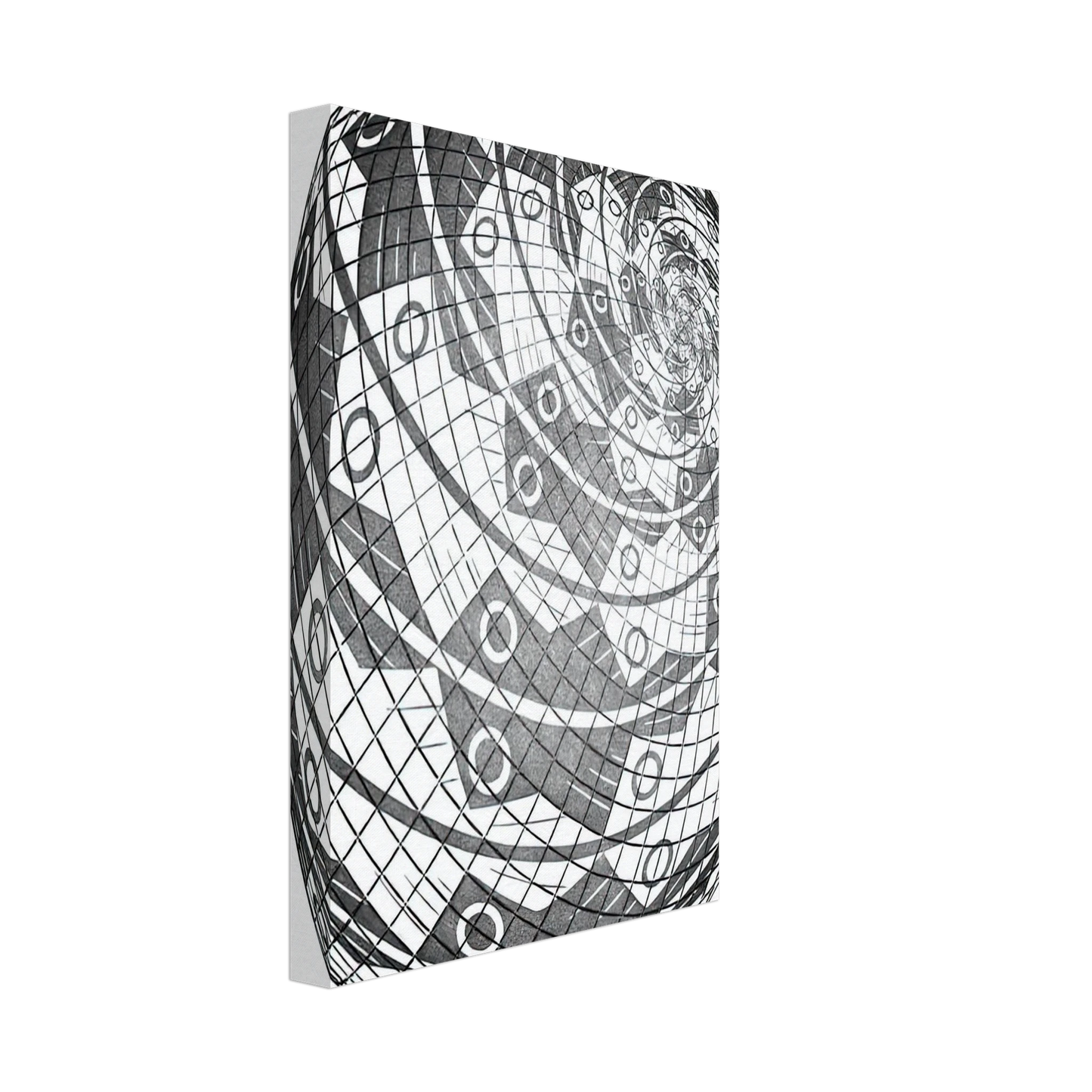 MC Escher - SPHERE SURFACE WITH FISHES Canvas - 40x60 cm / 16x24 inches-canvas