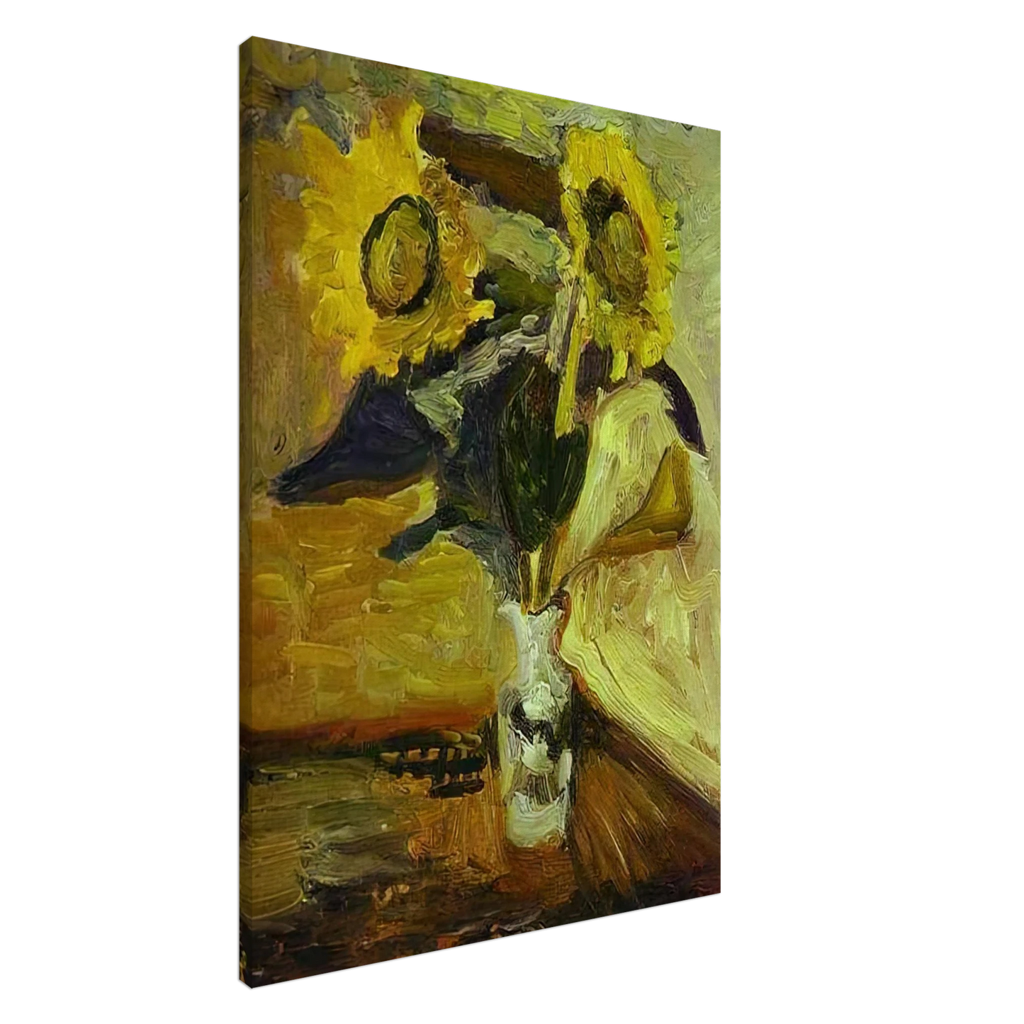 Henri Matisse - VASE OF SUNFLOWERS 1898 Canvas - 20x30 cm / 8x12 inches-canvas