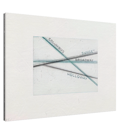 Edward Ruscha - SUNSET FROM LOS FRANCISCO SAN ANGELES PORTFOLIO Canvas - 20x30 cm / 8x12 inches-canvas