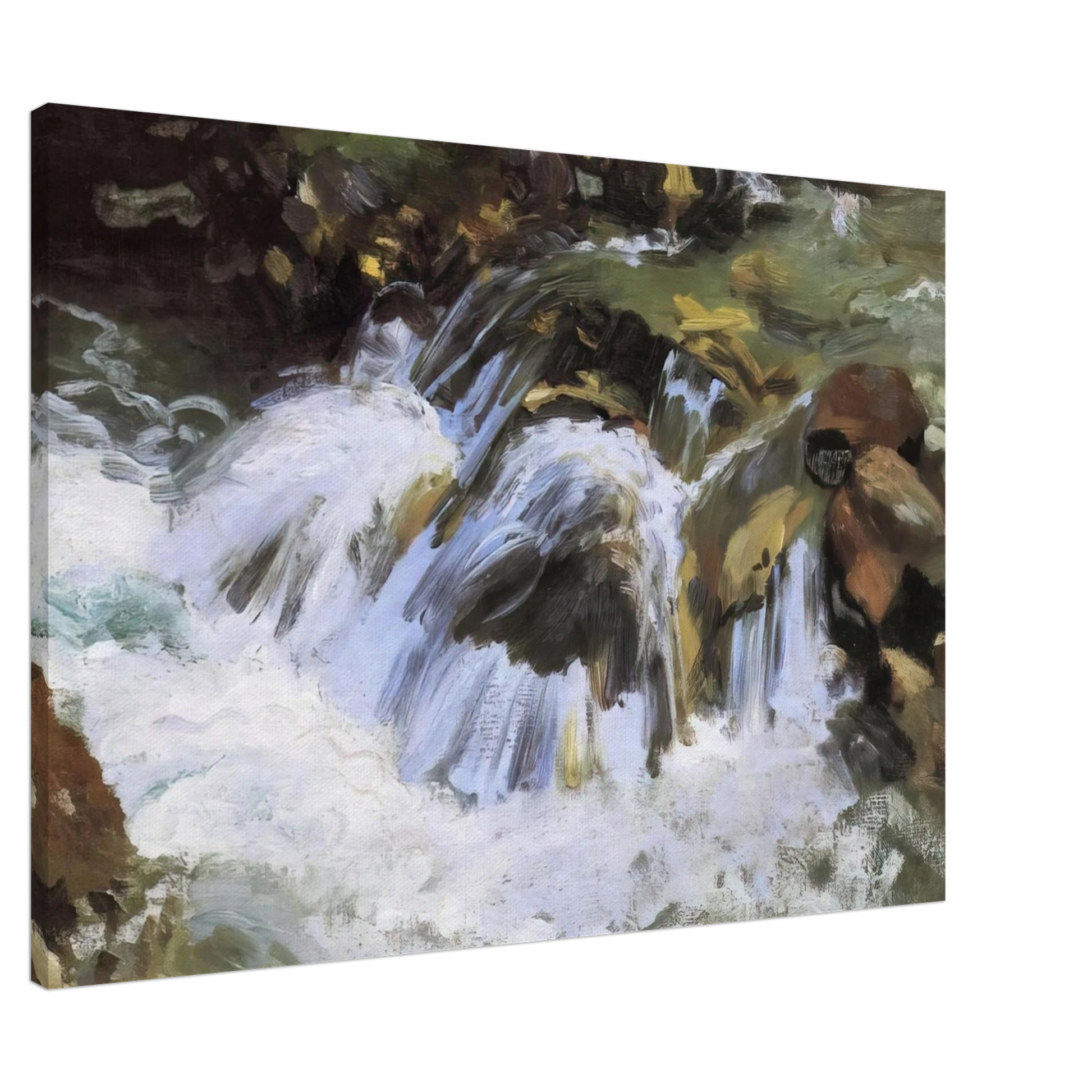 John Singer Sargent - A Mountain Stream, Tyrol Canvas - Default Title-canvas