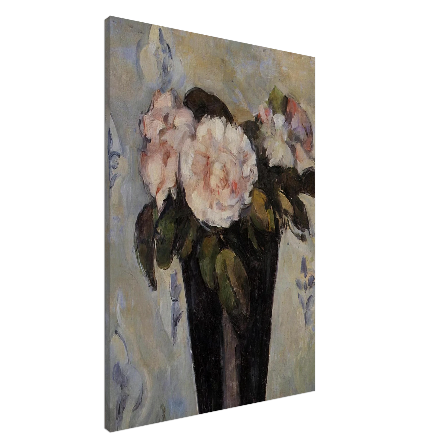 Paul Cezanne - Dark Blue Vase Canvas - 20x30 cm / 8x12 inches-canvas