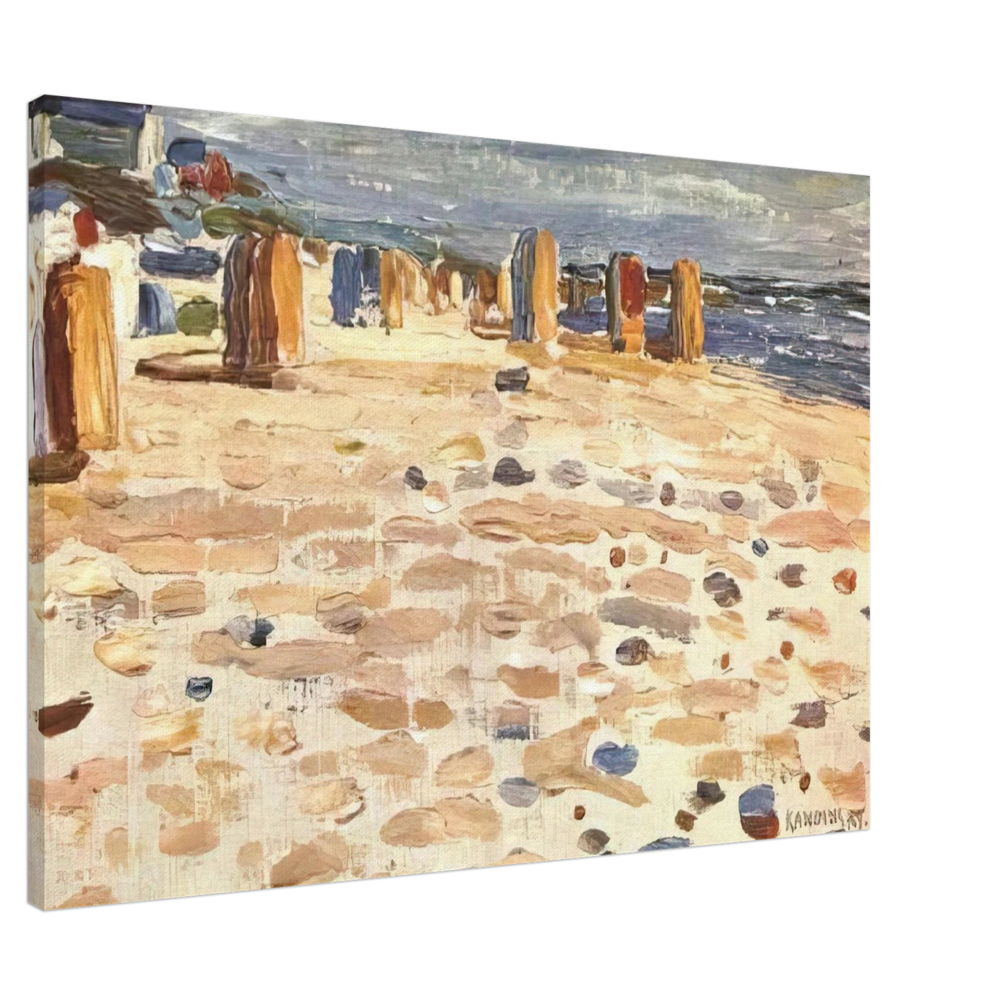 Wassily Kandinsky - BEACH BASKETS IN HOLLAND 1904 Canvas - 20x30 cm / 8x12 inches-canvas