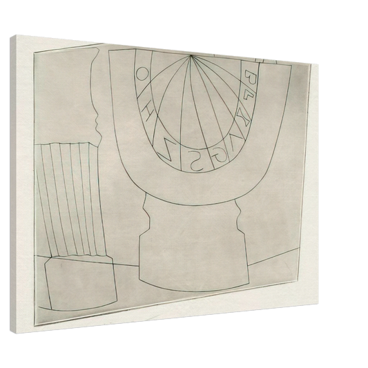 Ben Nicholson - Turkish sundial  column - 1967 Canvas - 20x30 cm / 8x12 inches-canvas