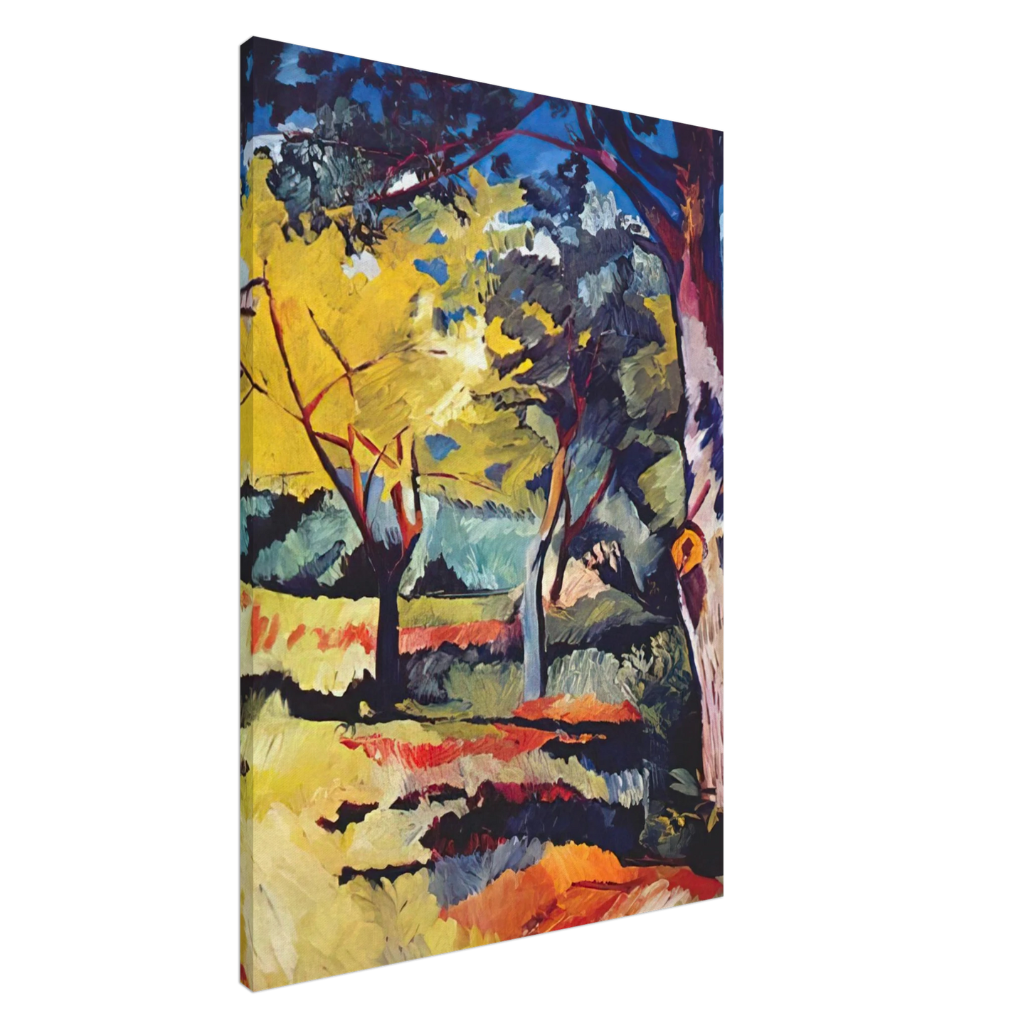 Natalia Goncharova - Landscape at Ladyzhino - 1908 Canvas - 20x30 cm / 8x12 inches-canvas