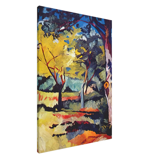 Natalia Goncharova - Landscape at Ladyzhino - 1908 Canvas - 20x30 cm / 8x12 inches-canvas