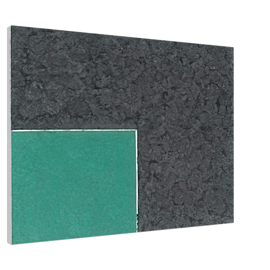 Ellsworth Kelly - Colored Paper Image XVIII  Green Square with Grey  Canvas - 20x30 cm / 8x12 inches-canvas